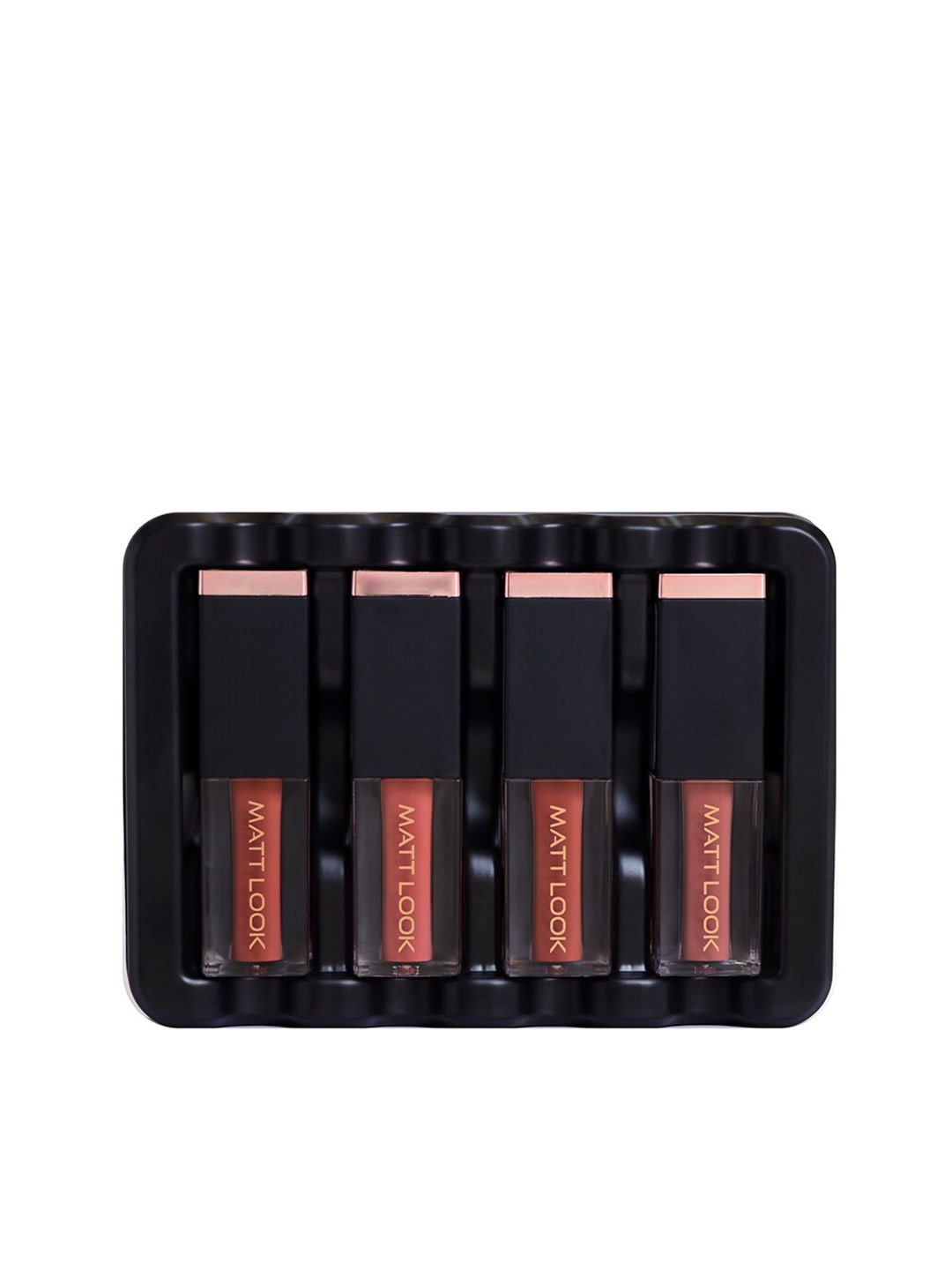 

MATTLOOK Set Of 4 Power Stay Matte Liquid Lipsticks 2.5 ml Each - Nude Spice, Brown