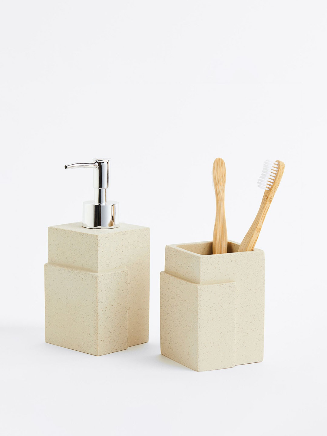 

H&M Beige Soap Dispenser