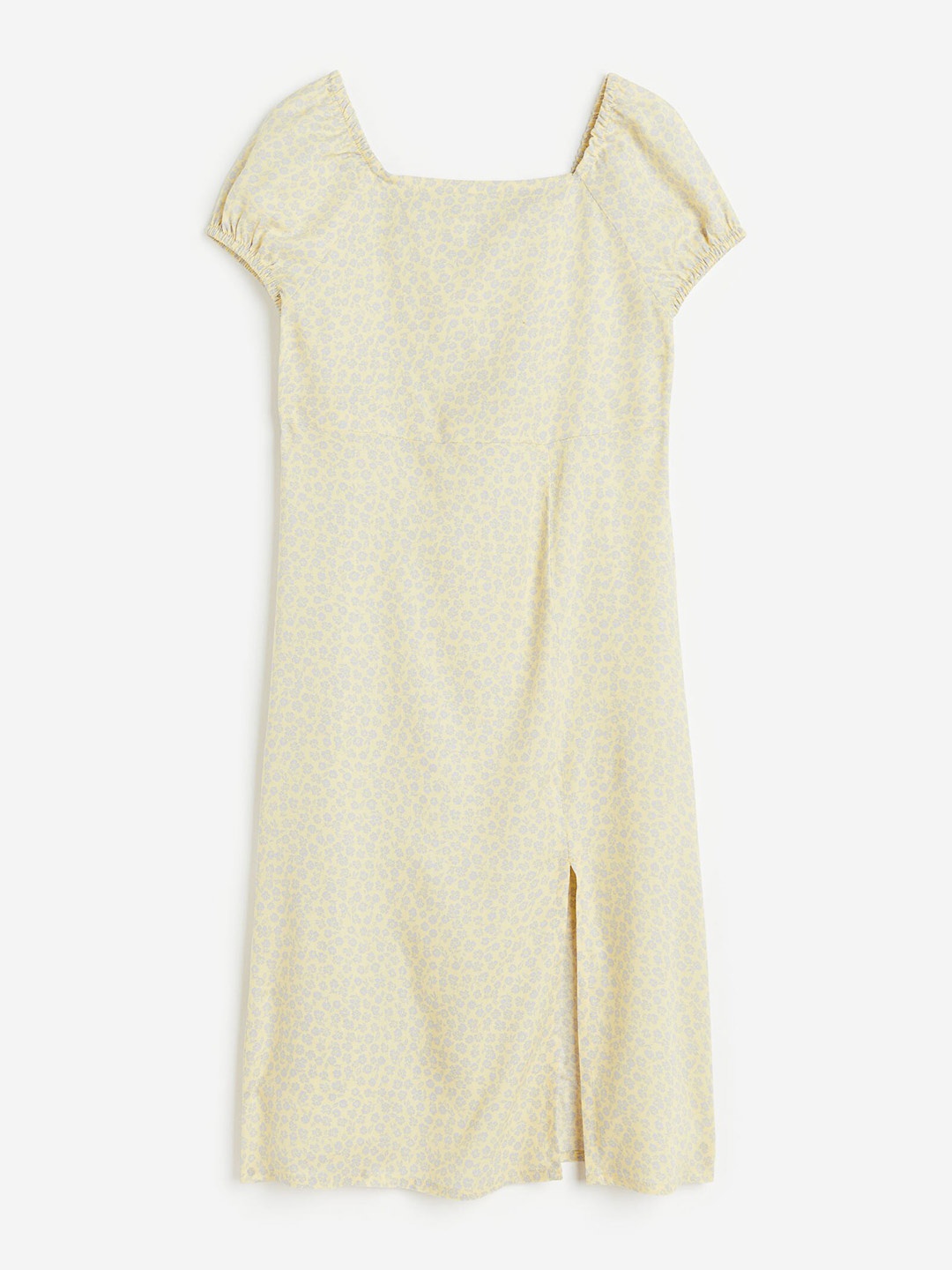 

H&M Girls Puff-Sleeved Dress, Yellow
