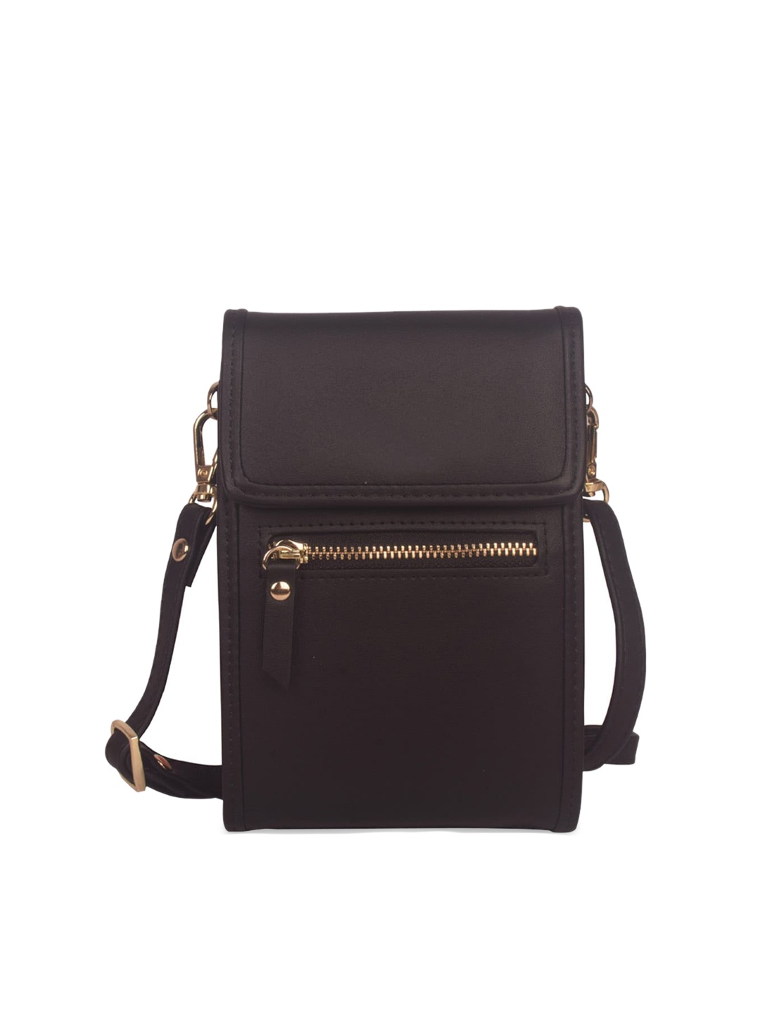 

Bagkok PU Structured Sling Bag, Black