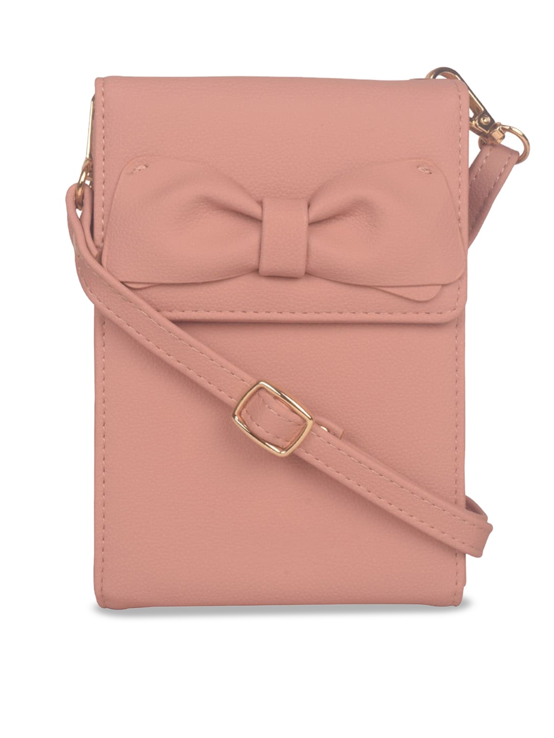 

Bagkok PU Structured Sling Bag With Bow Detail, Pink