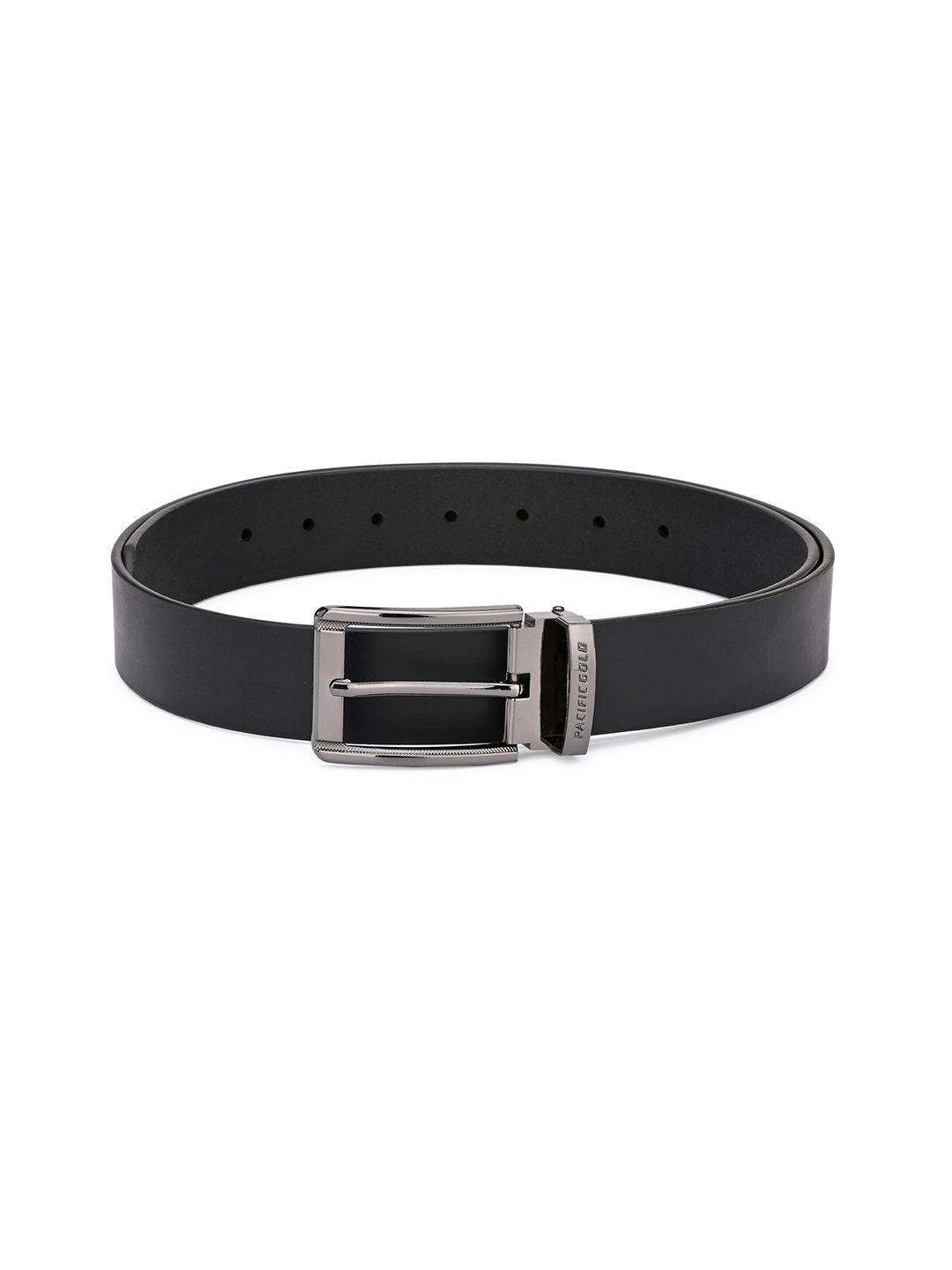 

Pacific Gold Men Leather Formal Belt, Black