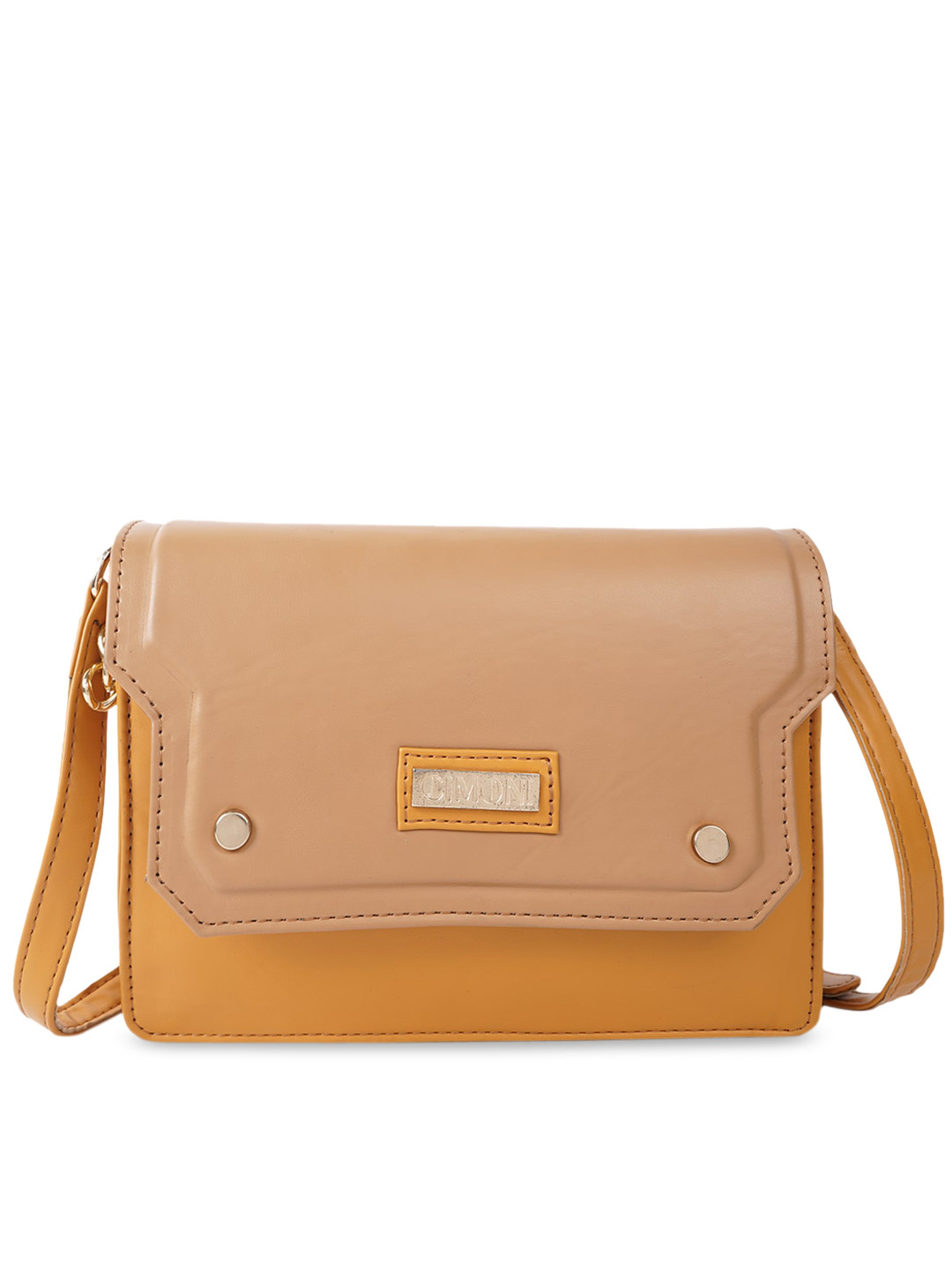 

CIMONI Women Structured Sling Bag, Mustard