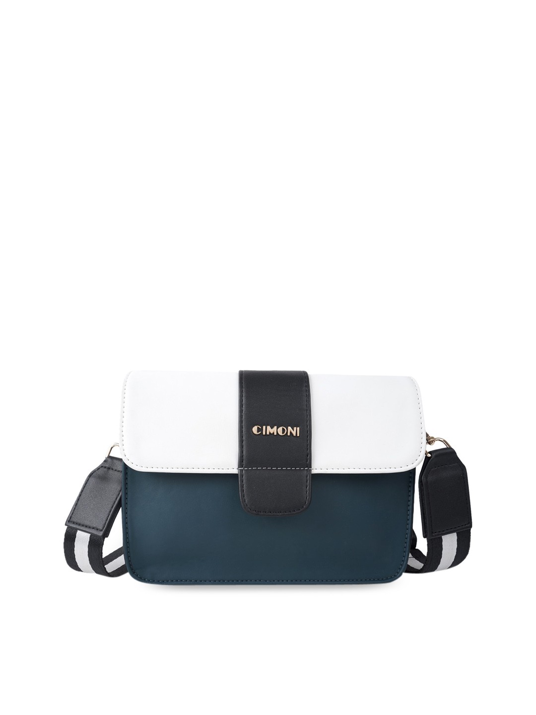 

CIMONI Women Colourblocked Sling Bag, Navy blue