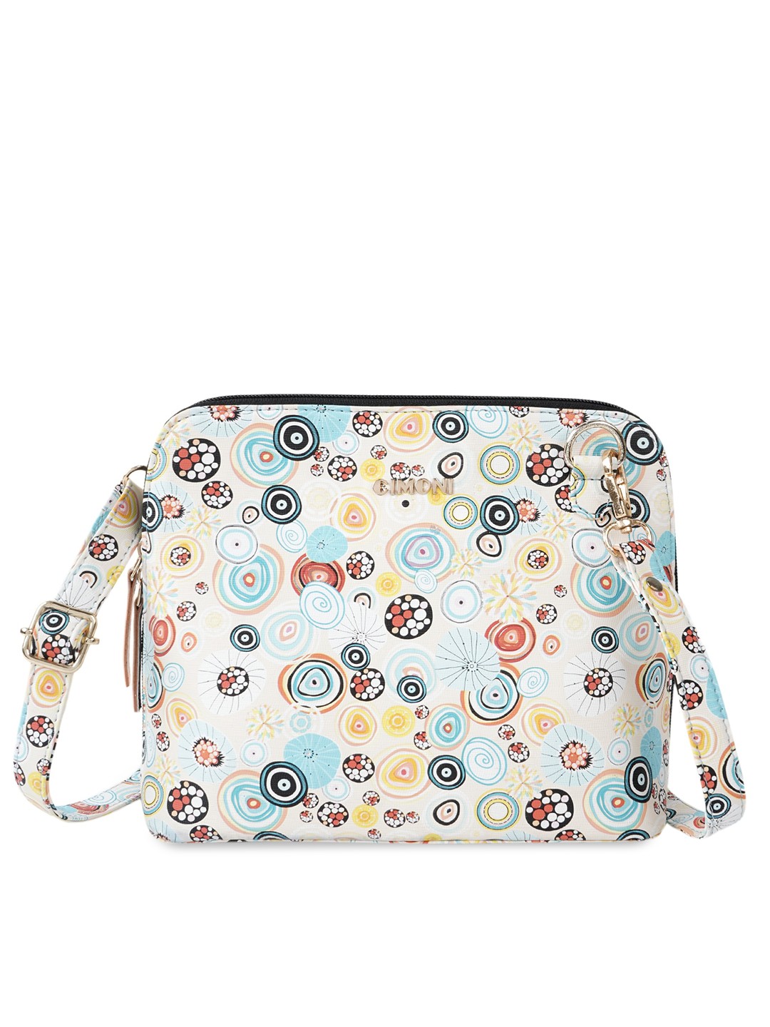 

CIMONI Women Floral Printed Sling Bag, White