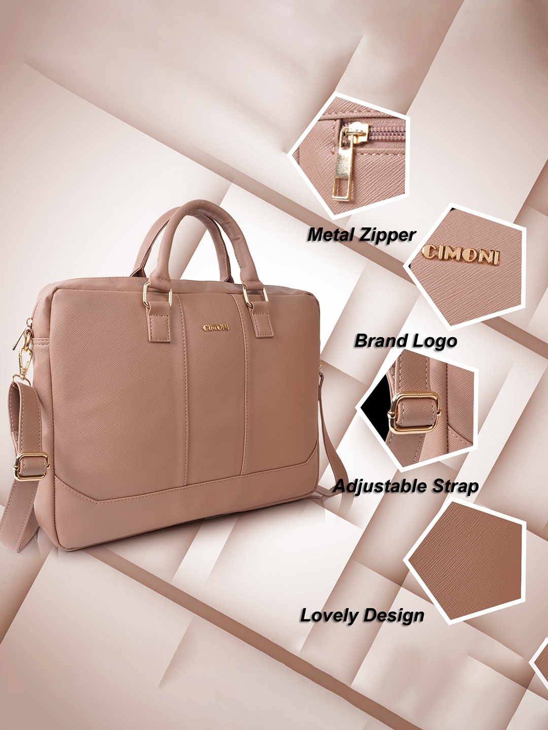 

CIMONI Lightweight Laptop Bag, Beige