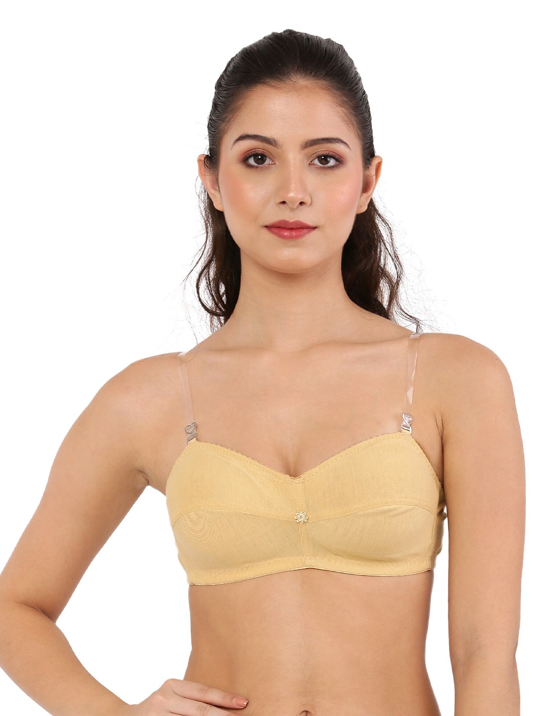 

Piylu Medium Coverage All Day Comfort Super Support Cut & Sew Everyday Bra, Beige