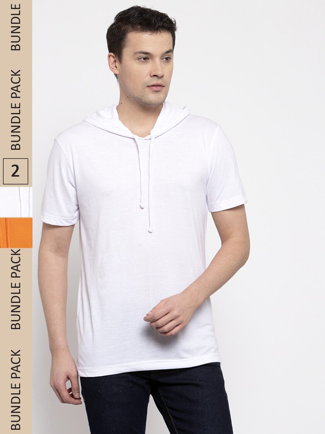 

Friskers Pack Of 2 Hooded Cotton T-shirt, White