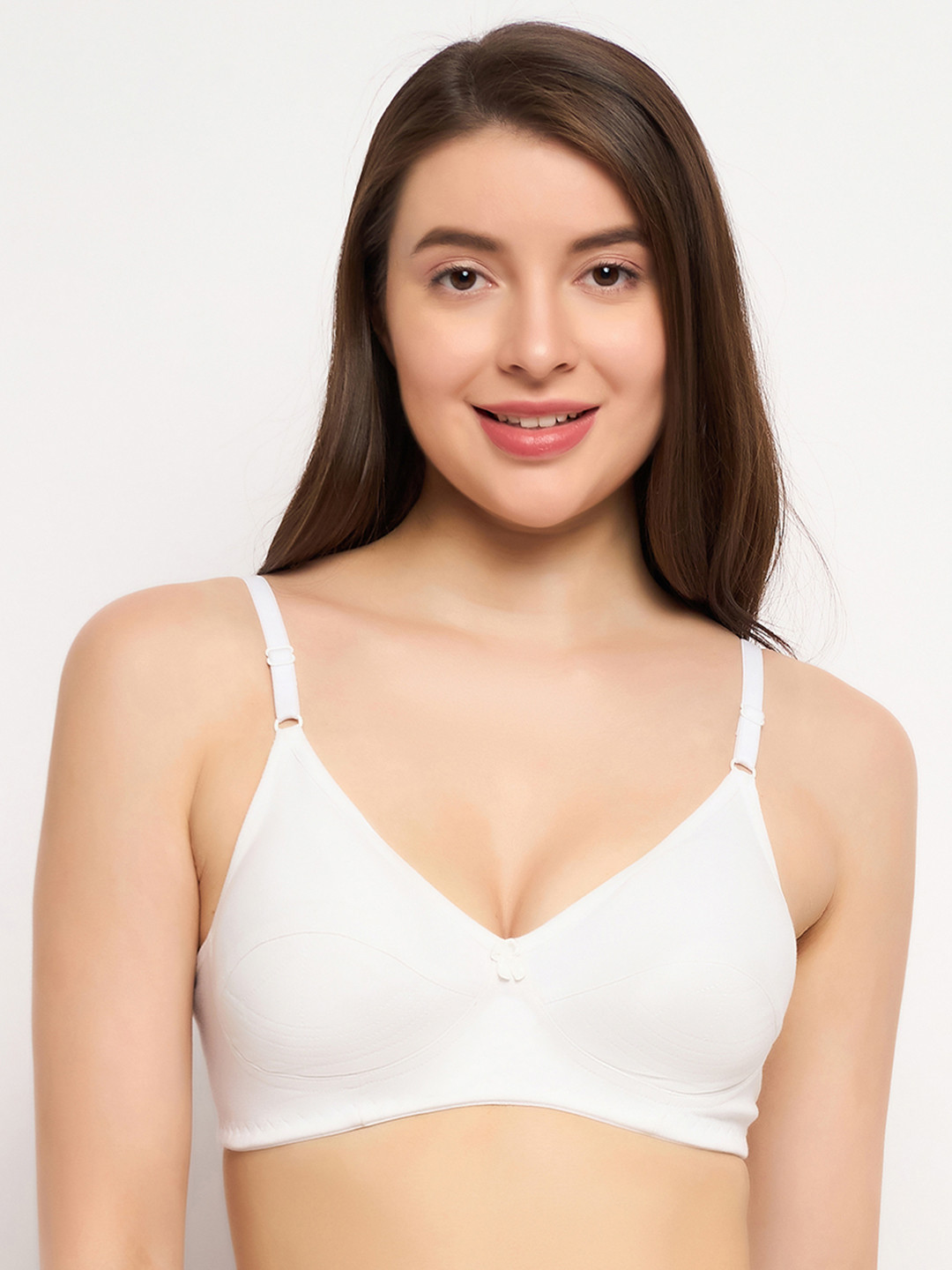 

Clovia Cotton Rich Non-Padded Non-Wired Full Cup Bra, White