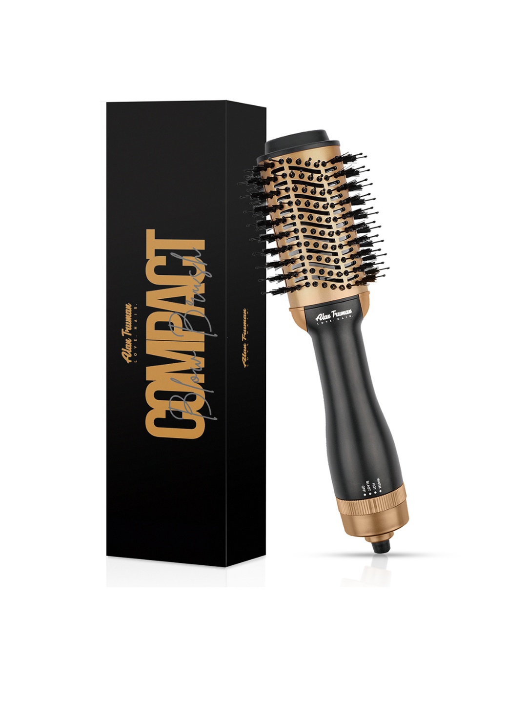 

Alan Truman 6-In-1 Blow Styling Compact Blow Brush - Gold