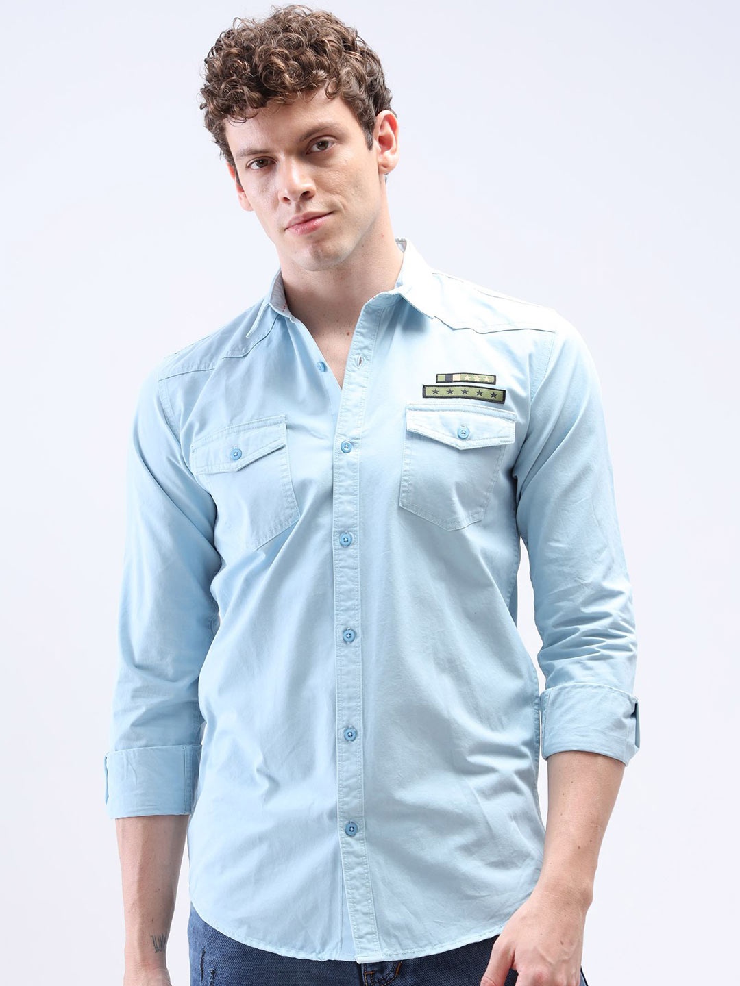 

Reslag Slim Fit Opaque Casual Shirt, Blue