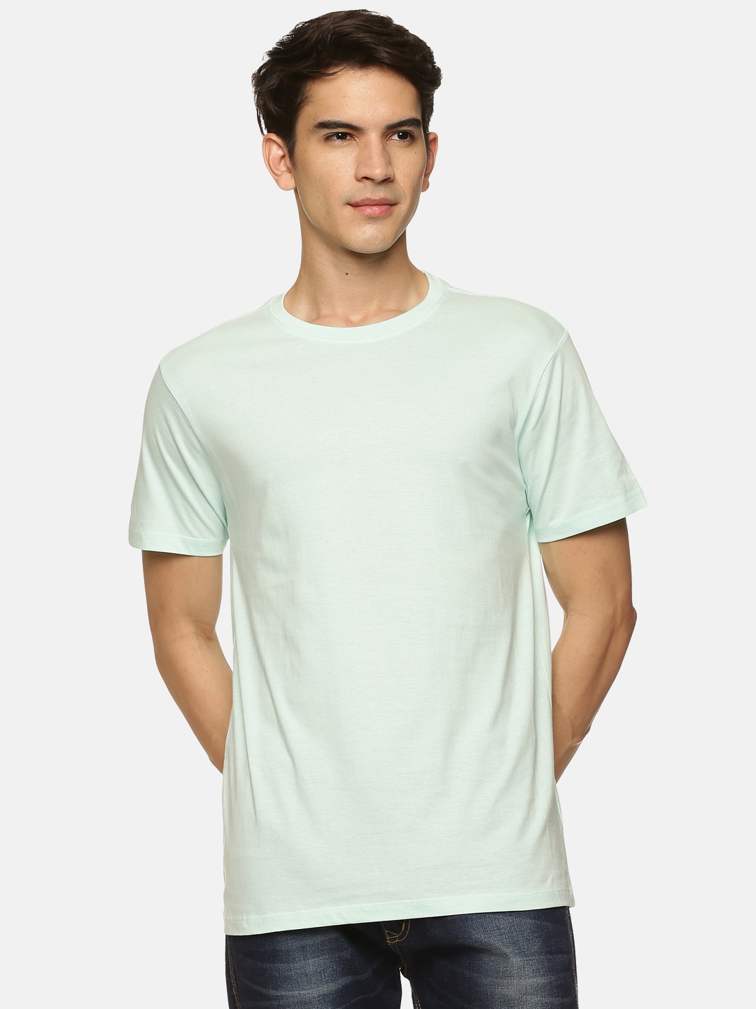 

bollti Round Neck Cotton T-Shirt, Blue