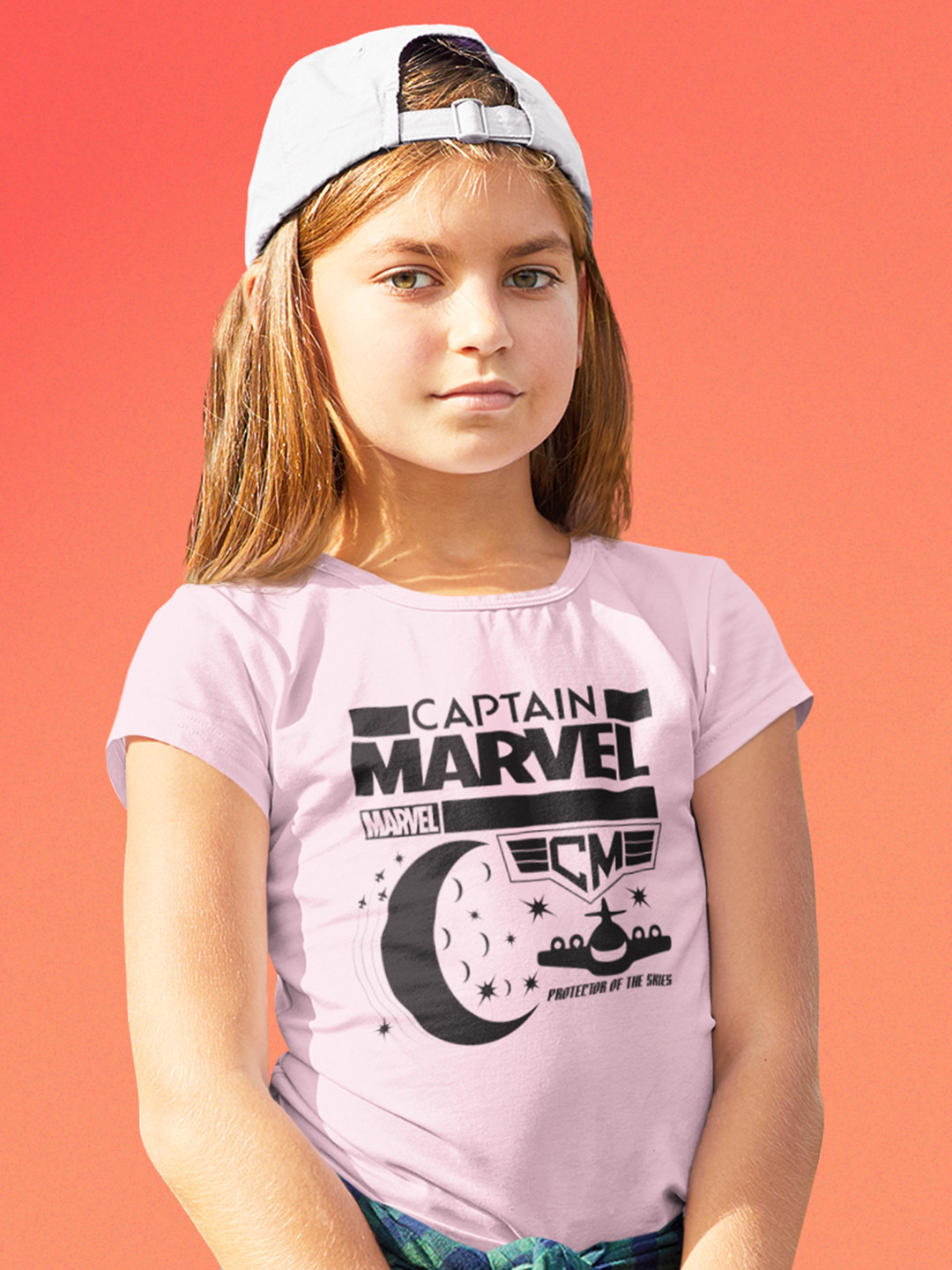 

KINSEY Girls Typography Printed Round Neck T-shirt, Pink