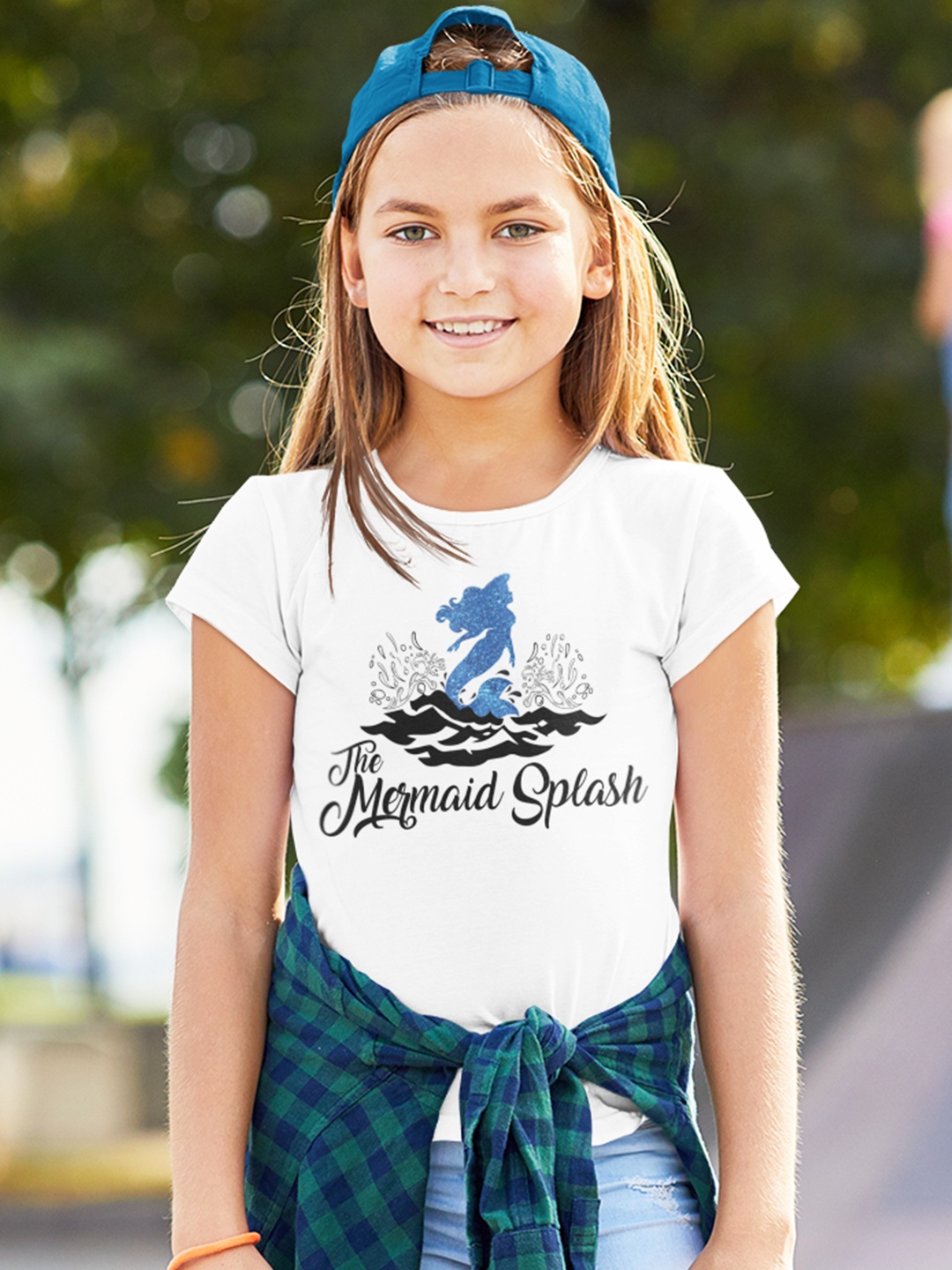 

KINSEY Girls Typography Printed Round Neck T-shirt, White