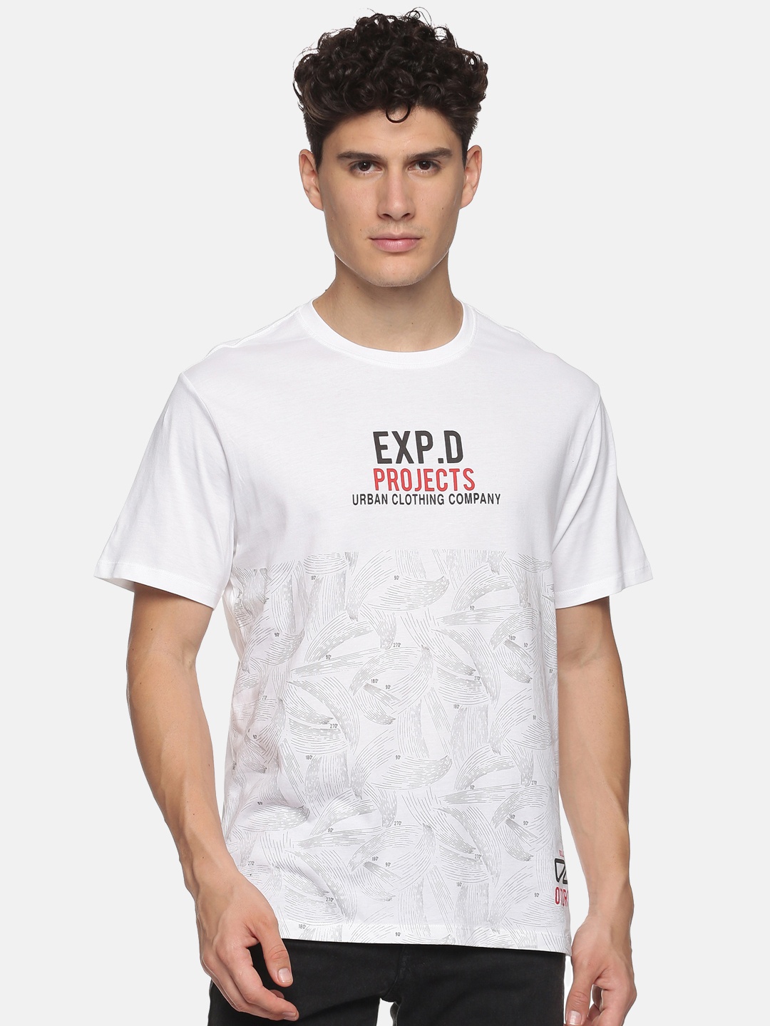 

bollti Typography Printed Pure Cotton T-shirt, White