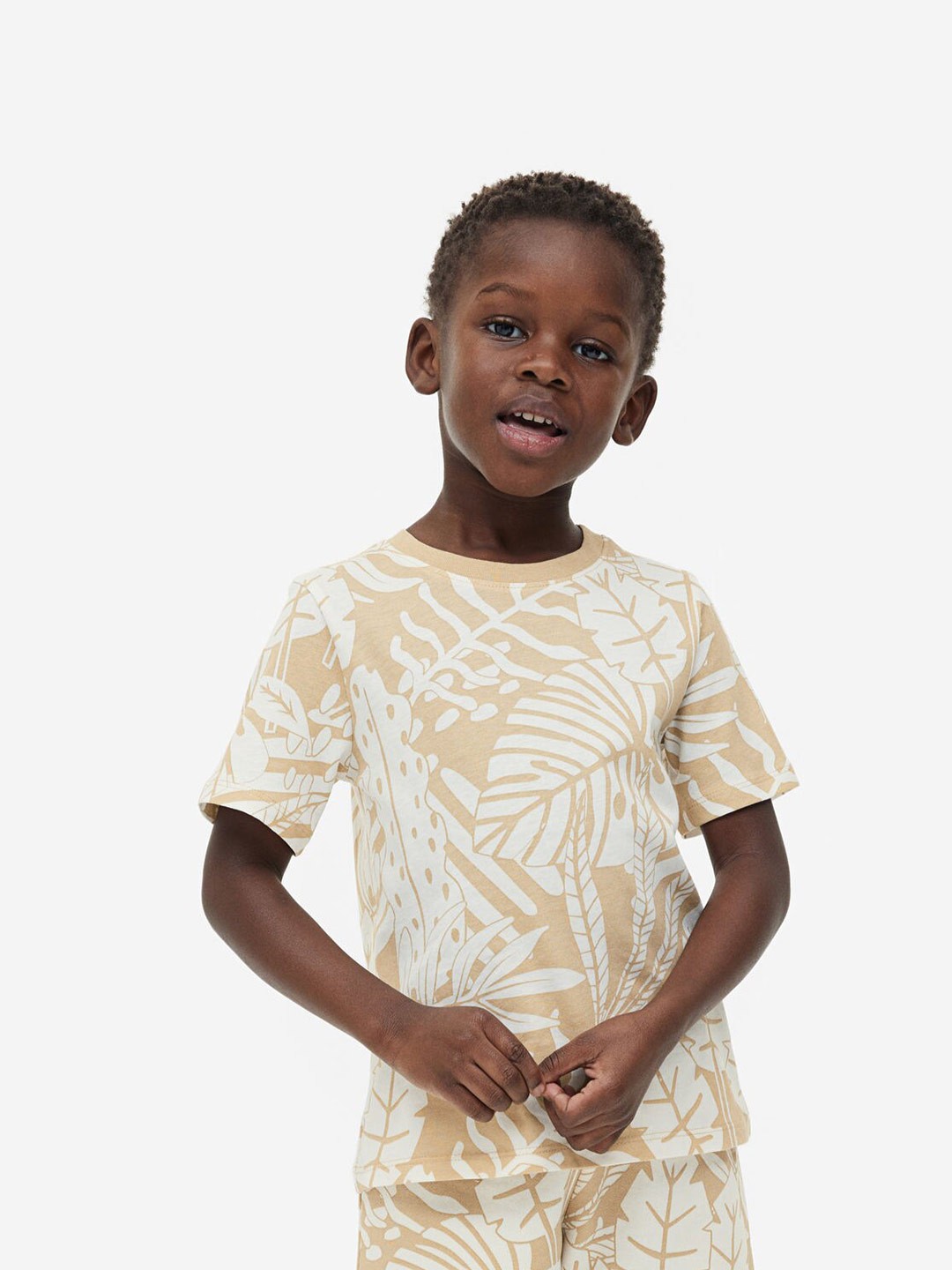 

H&M Boys Cotton T-shirt, Beige