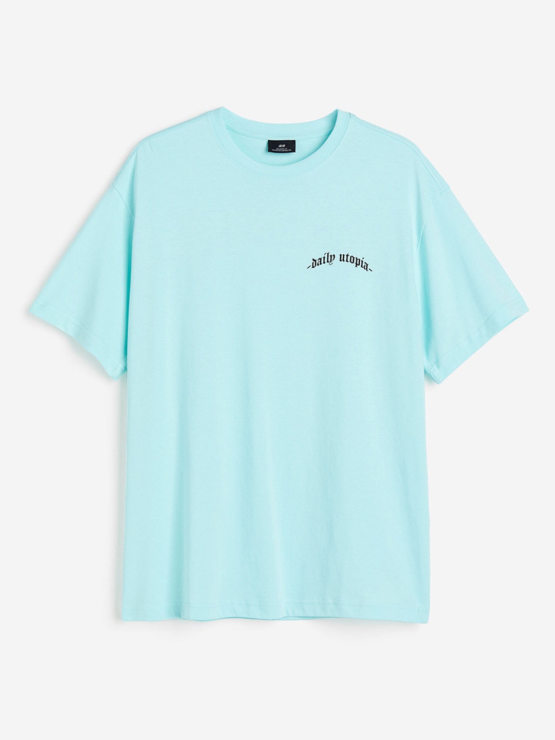 

H&M Men Relaxed Fit Printed T-shirt, Blue