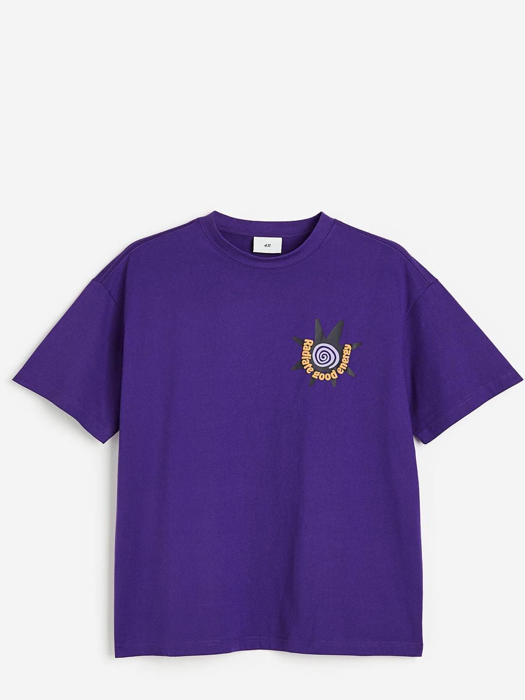 

H&M Relaxed Fit Printed T-shirt, Purple