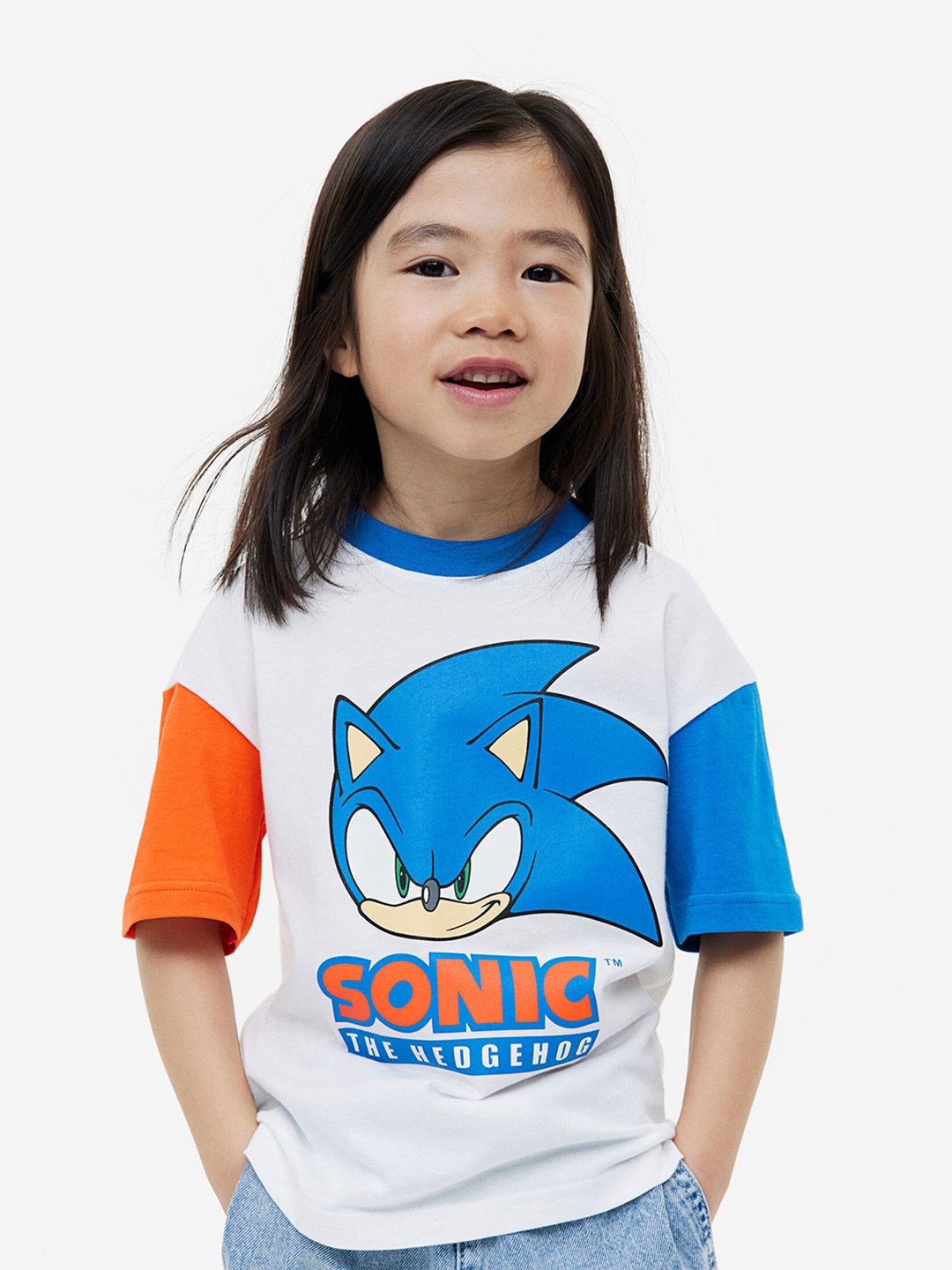 

H&M Girls Sonic Printed T-shirt, White