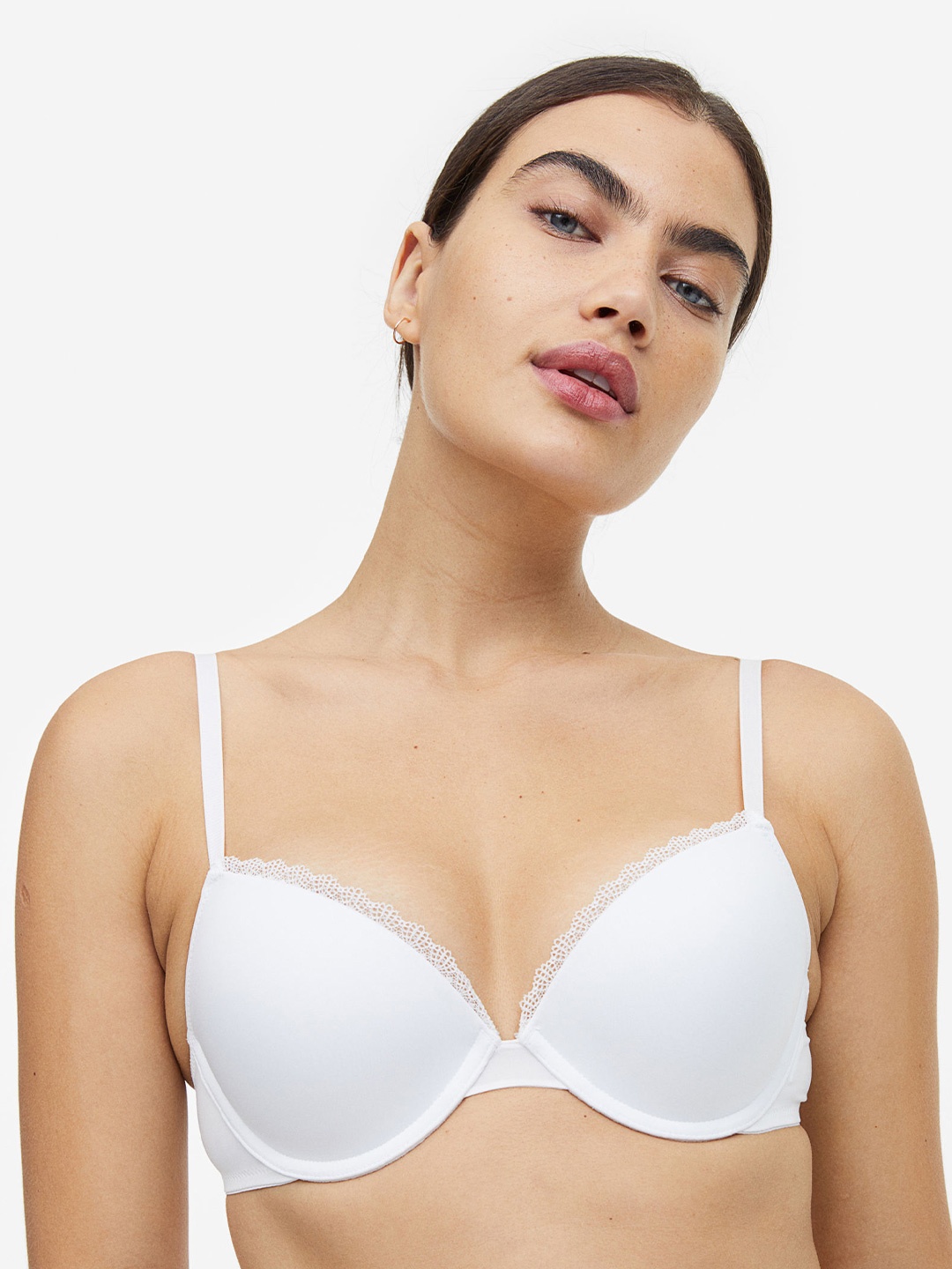 

H&M 2-Pack Microfibre Push-Up Bras, Beige