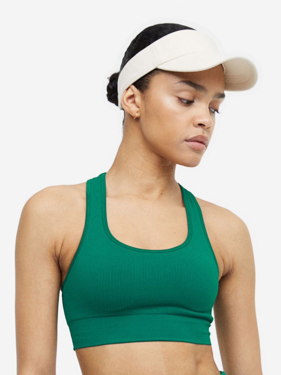 

H&M DryMove Seamless Sports Bra, Green