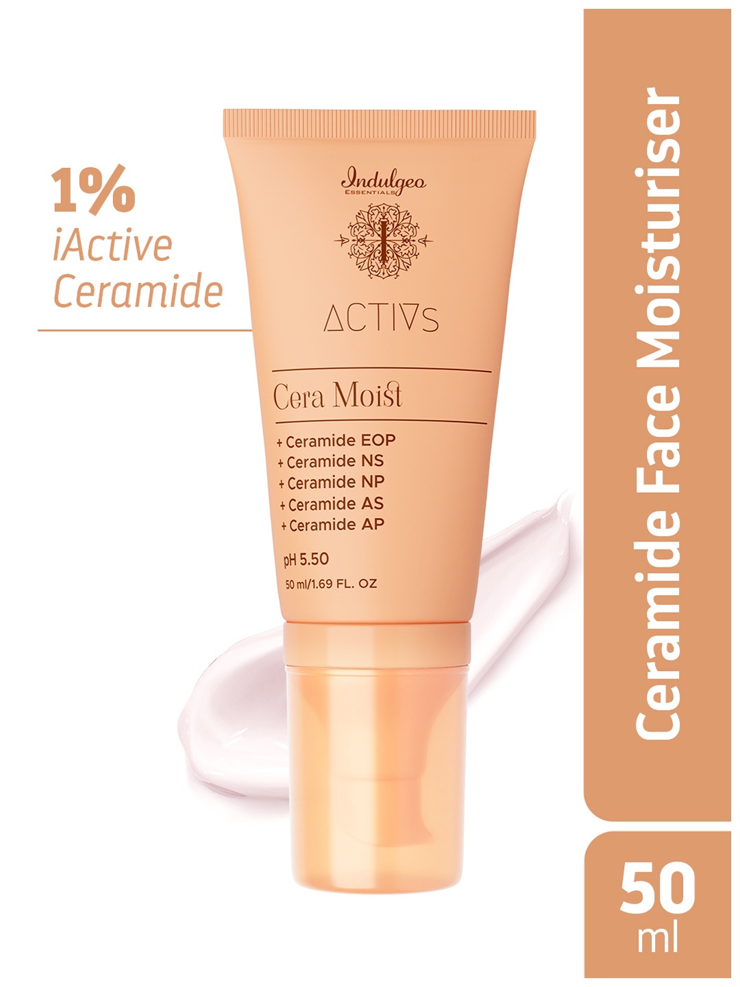 

Indulgeo Essentials Cera Moist - Ceramide Calming Skin Moisturizer - 50 ml, Beige