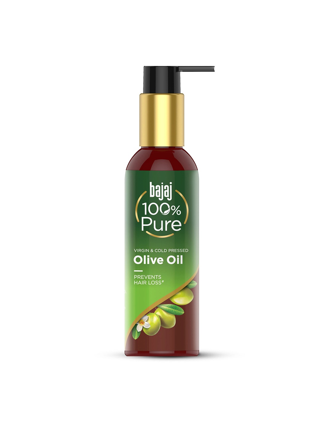 

BAJAJ CONSUMER CARE 100% Pure Virgin & Cold Pressed Olive Oil To Prevent Hair Loss - 200ml, Green