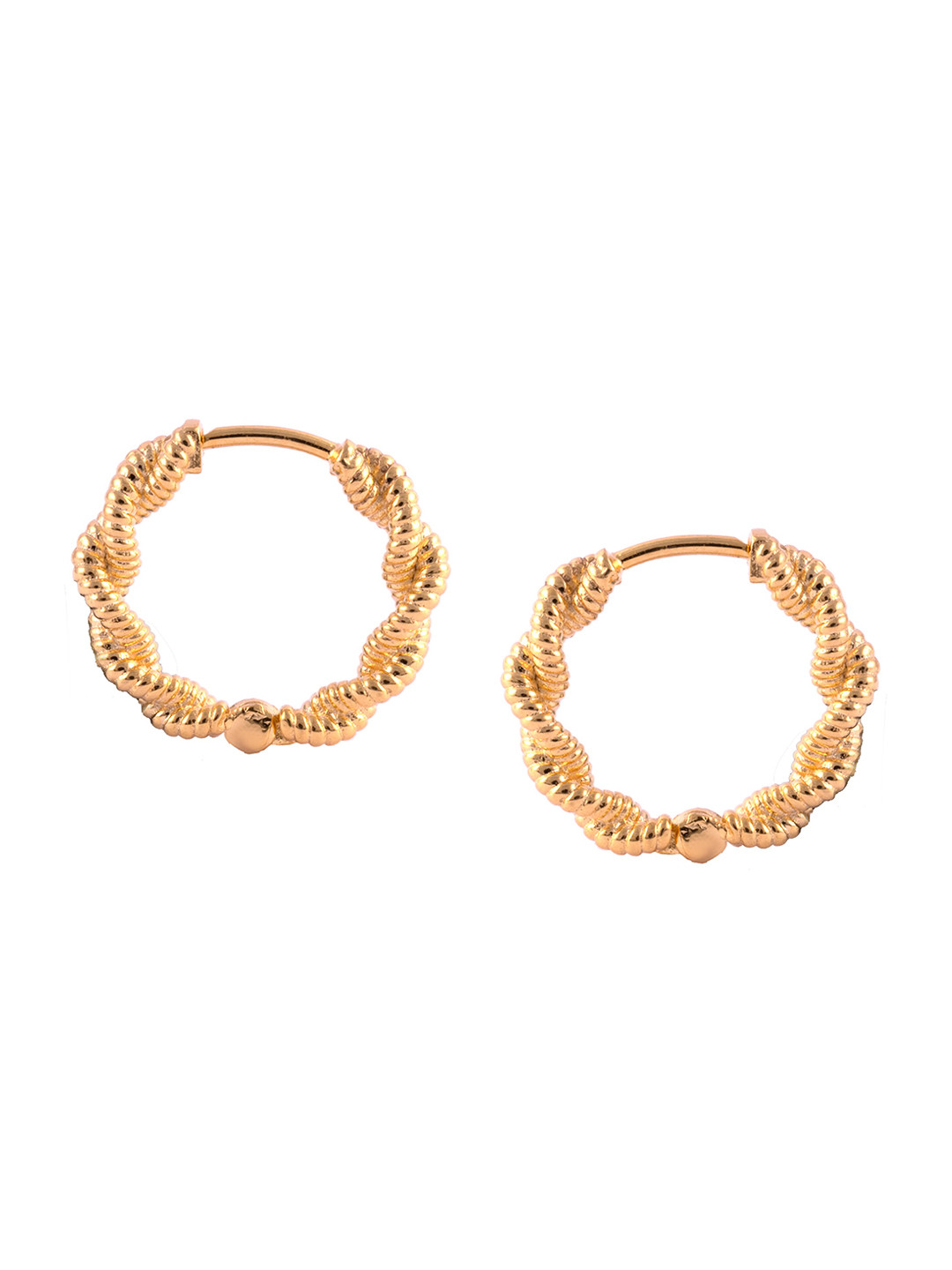 

AKSA Gold-Plated Circular Hoop Earrings
