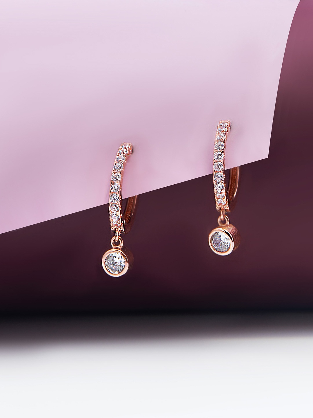 

AKSA Rose Gold-Plated Circular Hoop Earrings