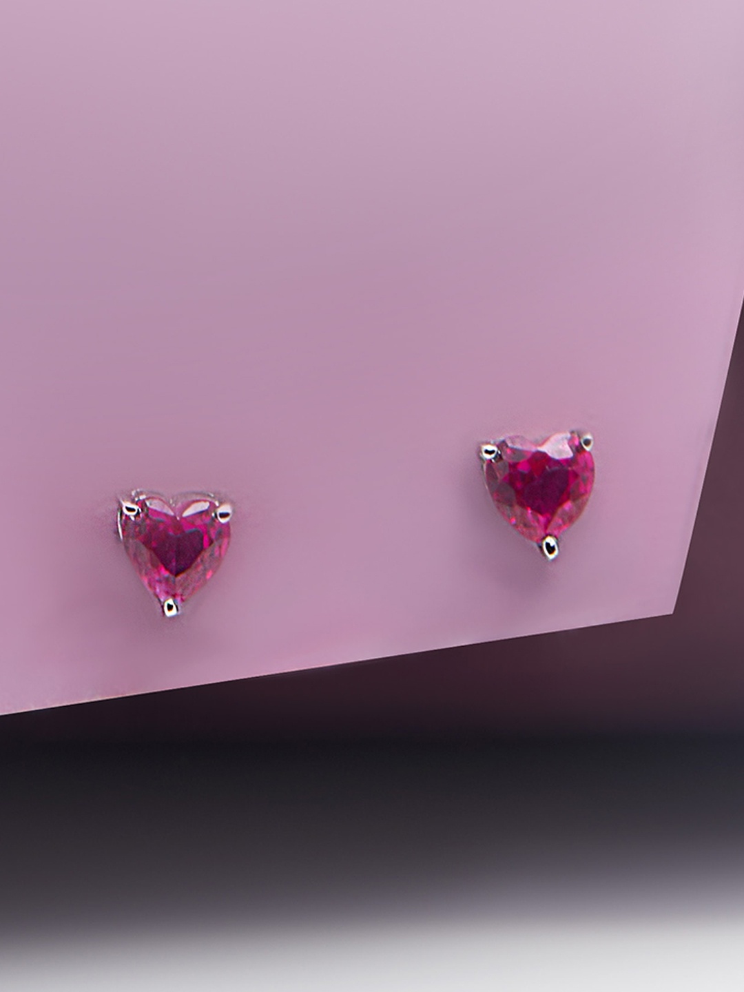 

AKSA Rhodium-Plated Studs Earrings, Silver