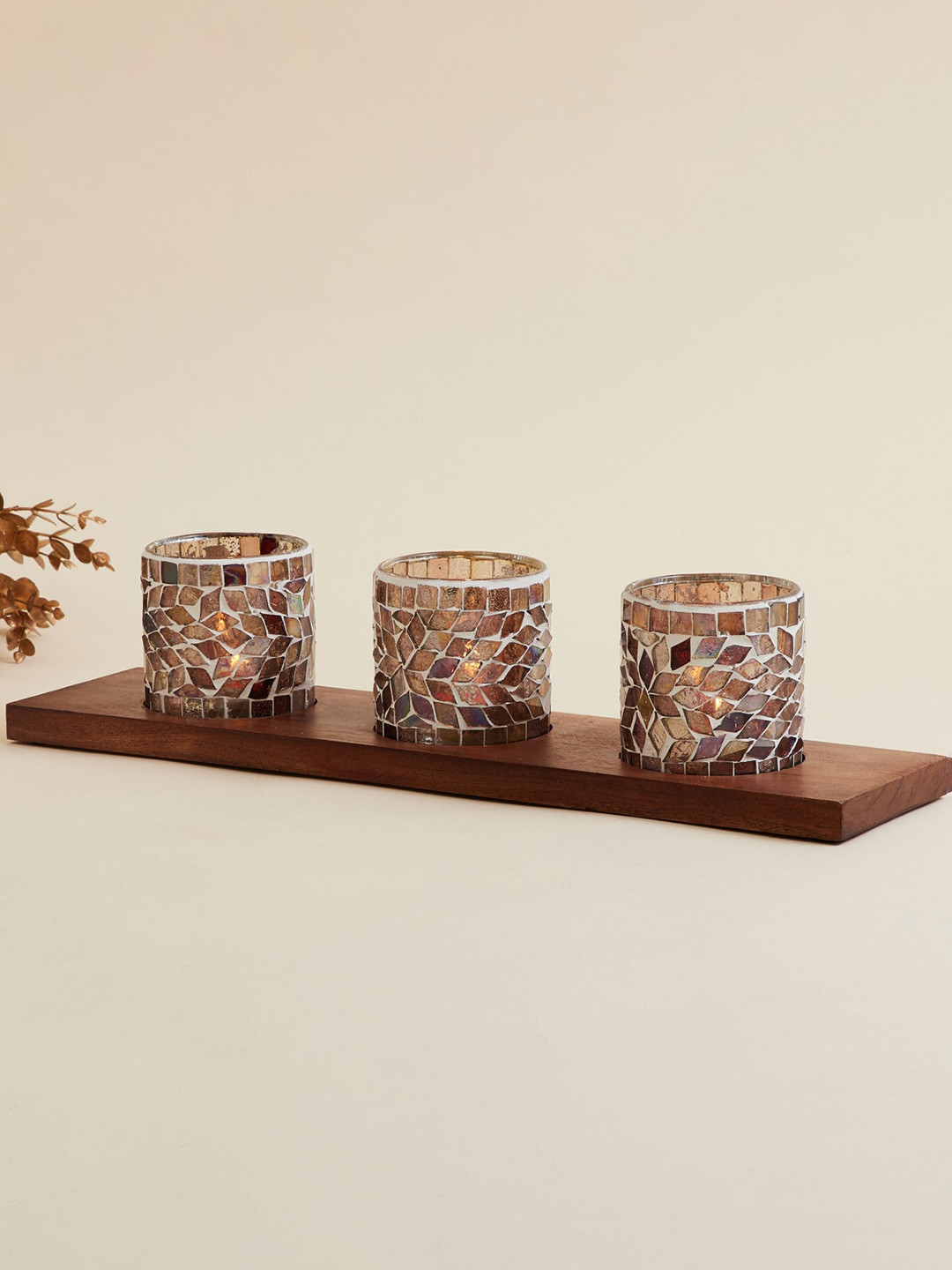 

Home Centre Mystique Transparent 3 Pieces Mosaic T-Light Holders
