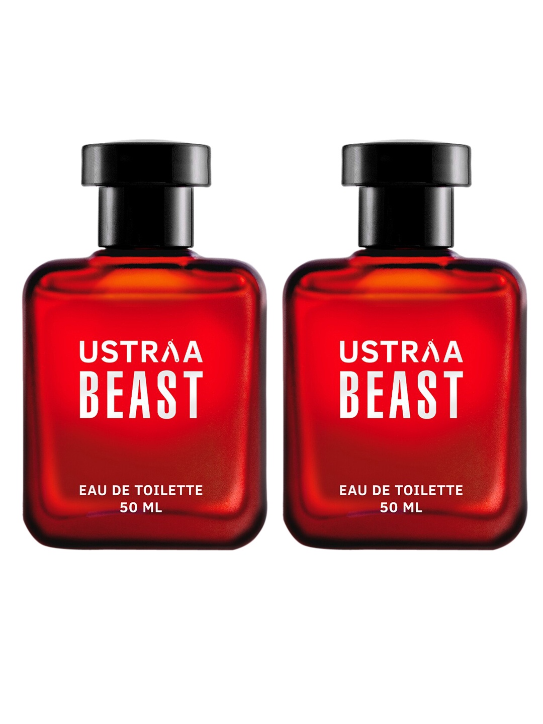 

Ustraa Set of 2 Beast Eau De Toilette - 50 ml each, Red