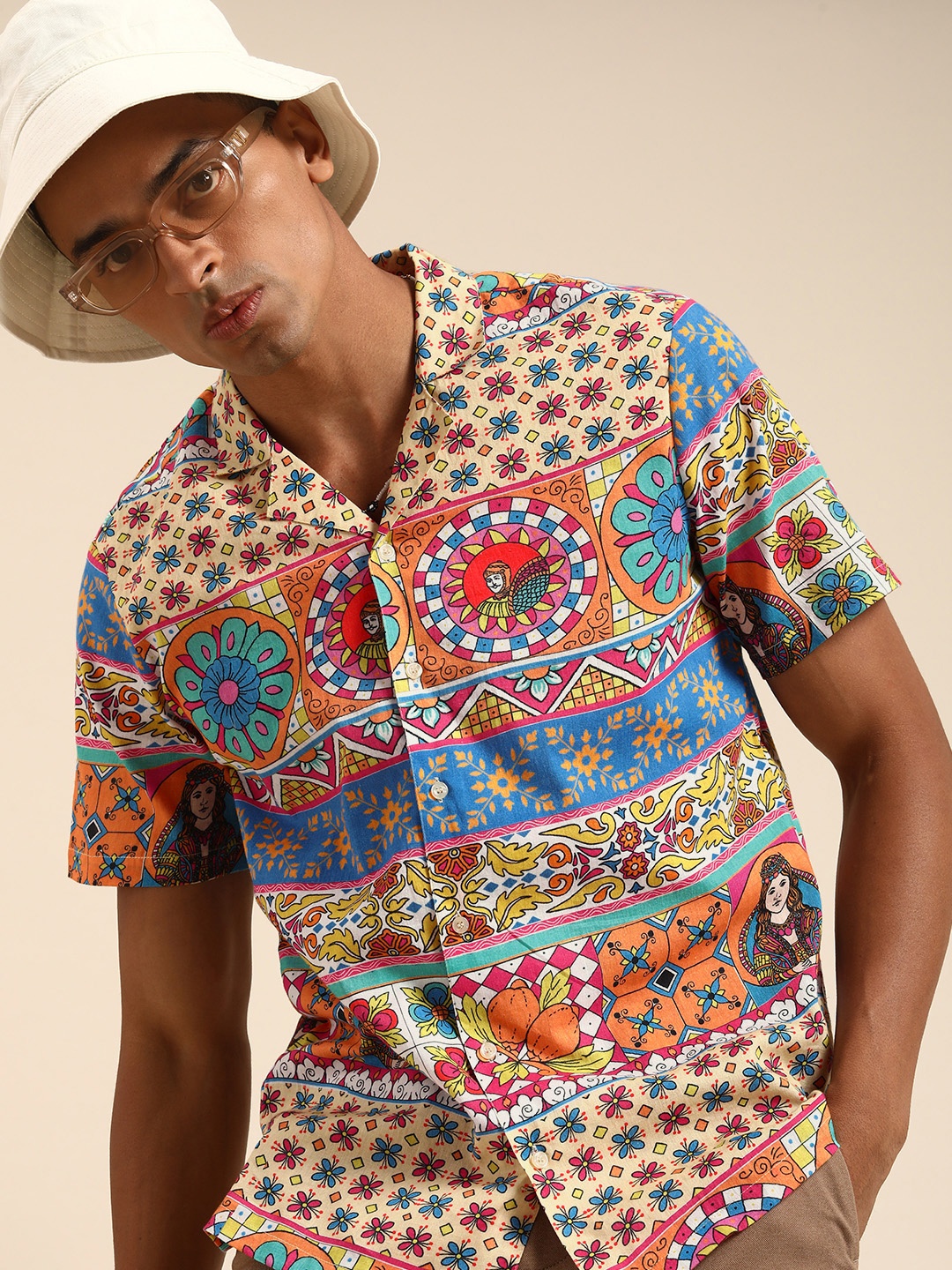

Sangria Men Multicoloured Relaxed Opaque Printed Casual Shirt, Multi