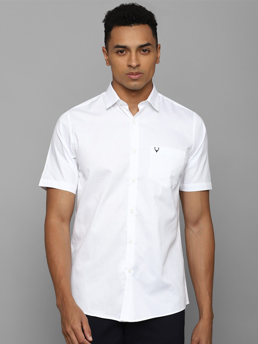 

Allen Solly Men Slim Fit Opaque Pure Cotton Casual Shirt, White