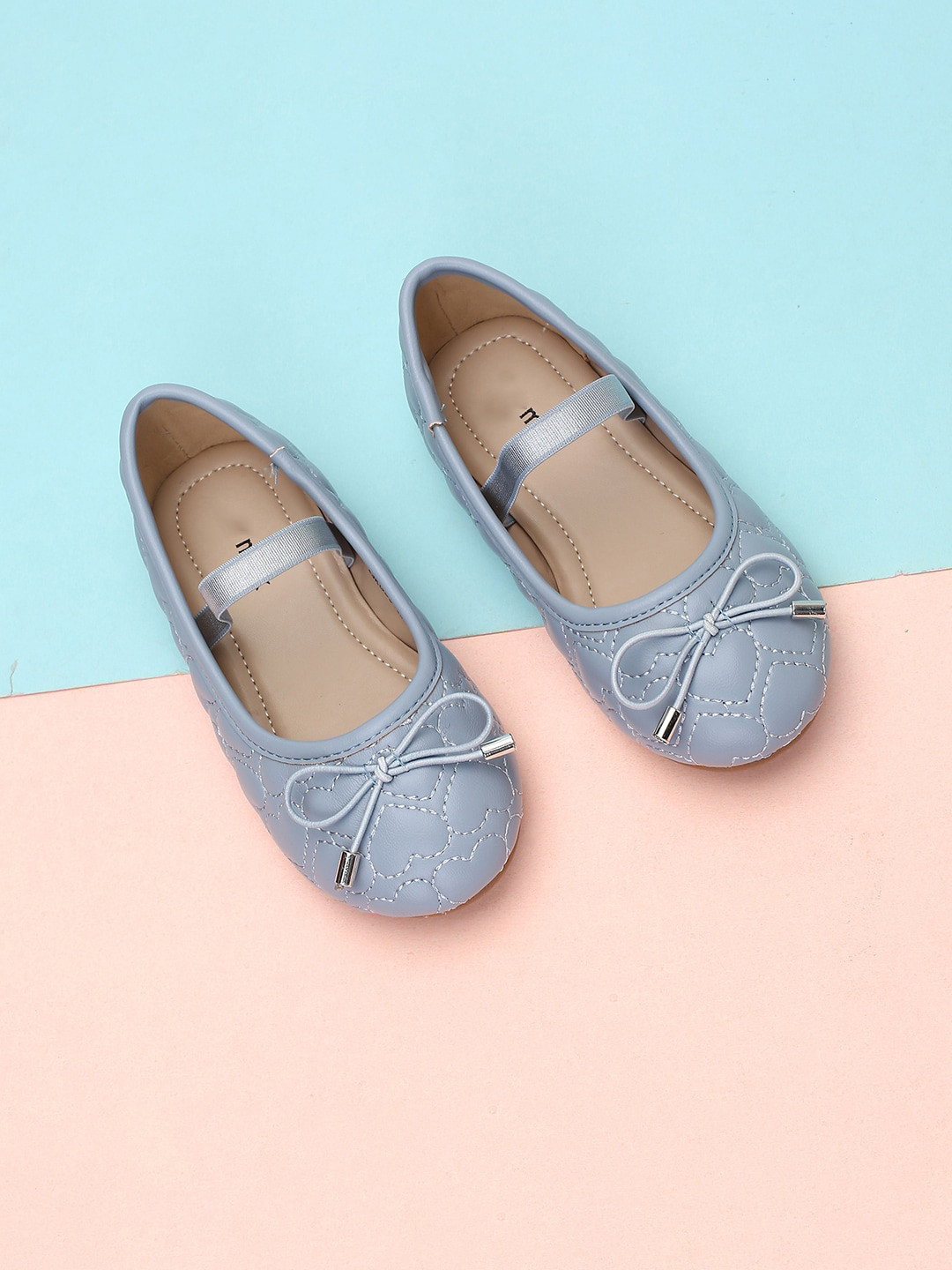 

max Girls Bow Detail Ballerinas, Blue