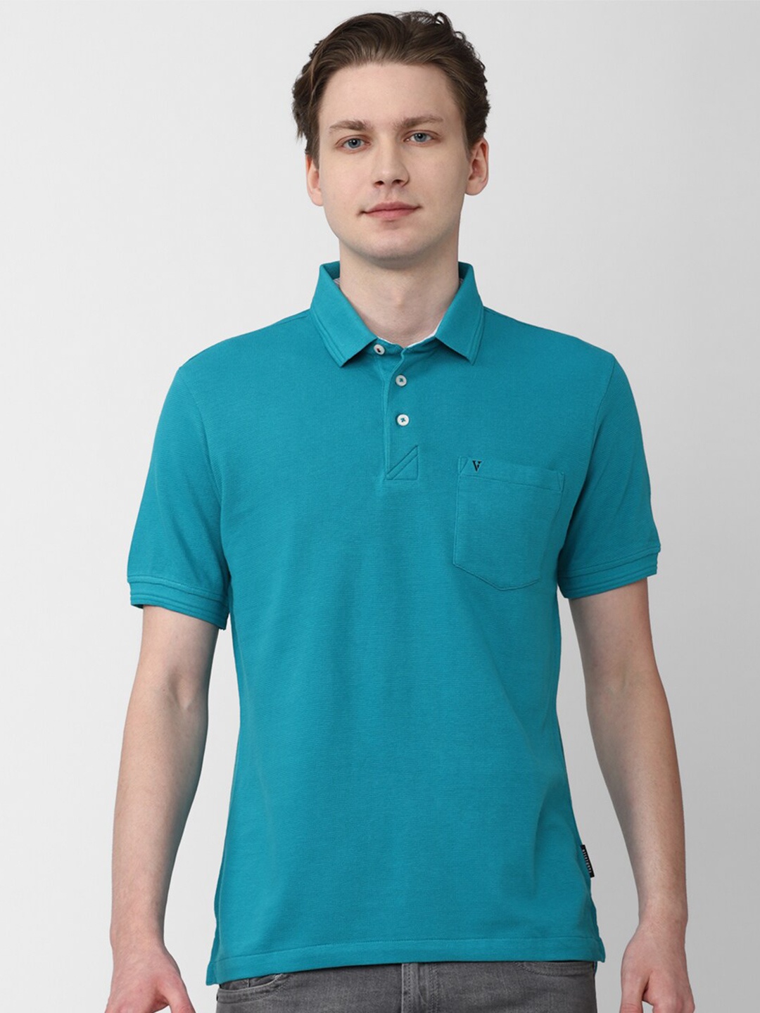

Van Heusen Sport Polo Collar Short Sleeves Cotton T-shirt, Blue