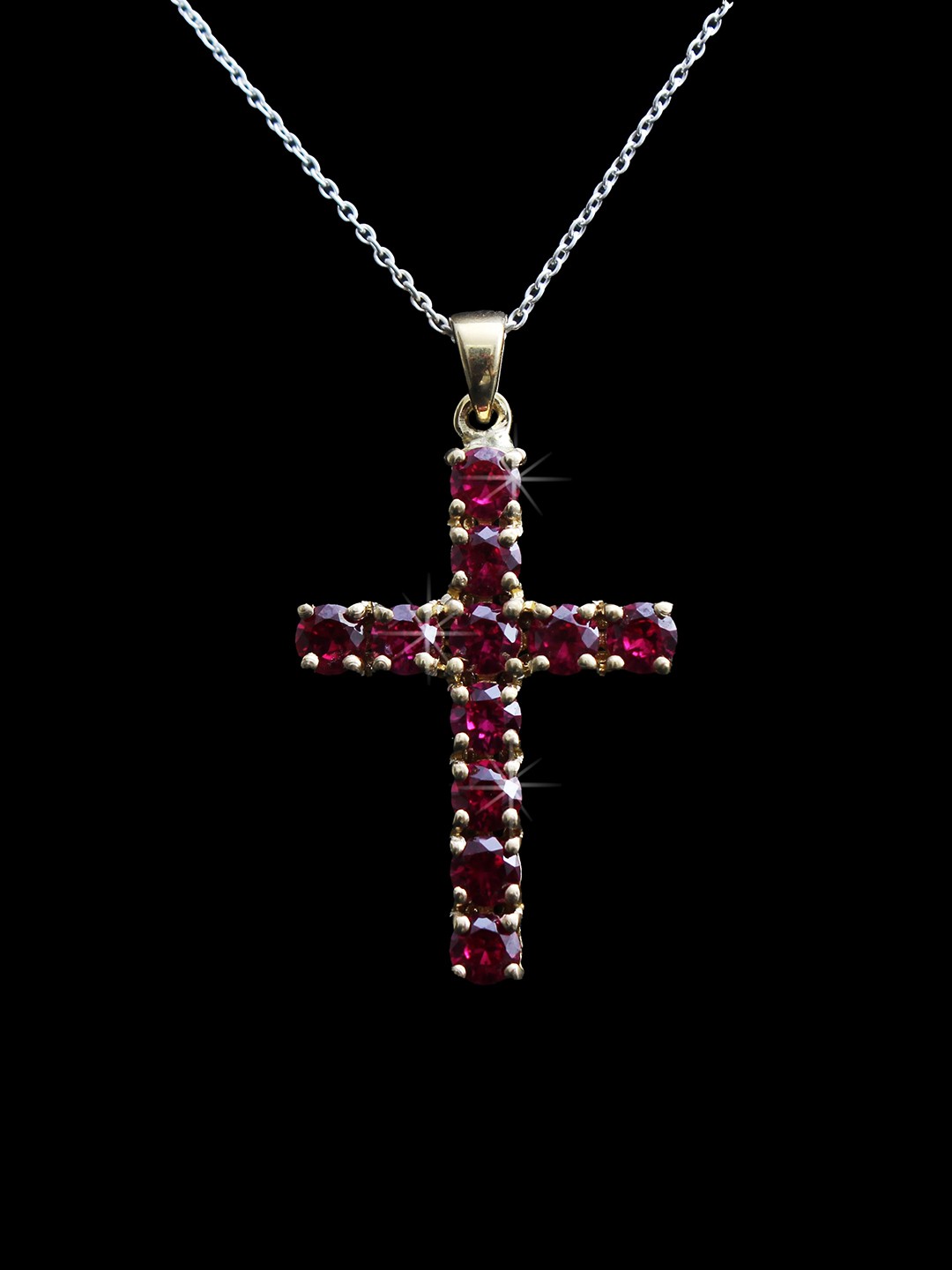 

HIFLYER JEWELS Silver-Plated CZ-Studded Pendant With Chain