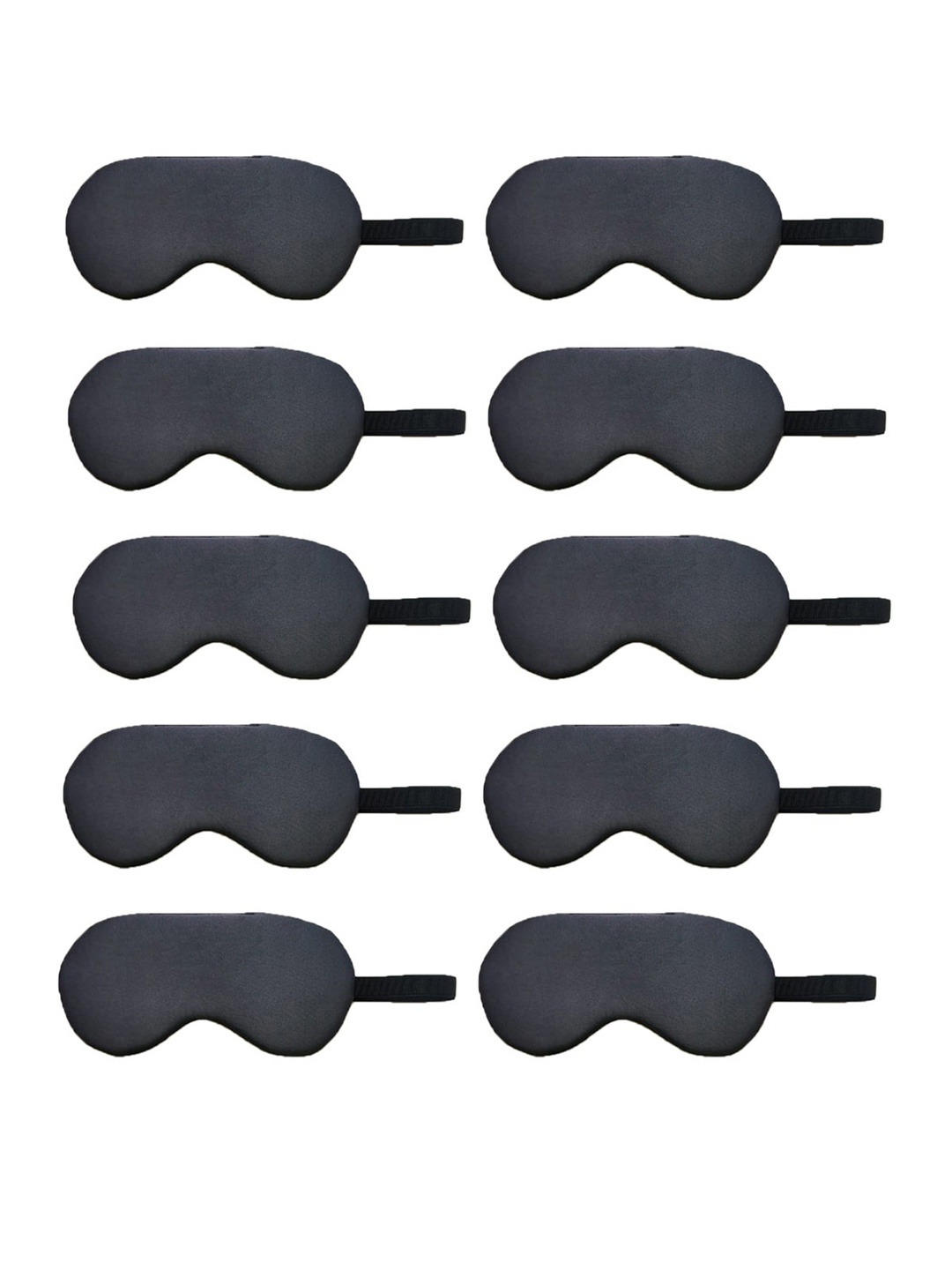 

Lushomes Pack Of 10 Light Blocking Sleep Eye Mask, Grey