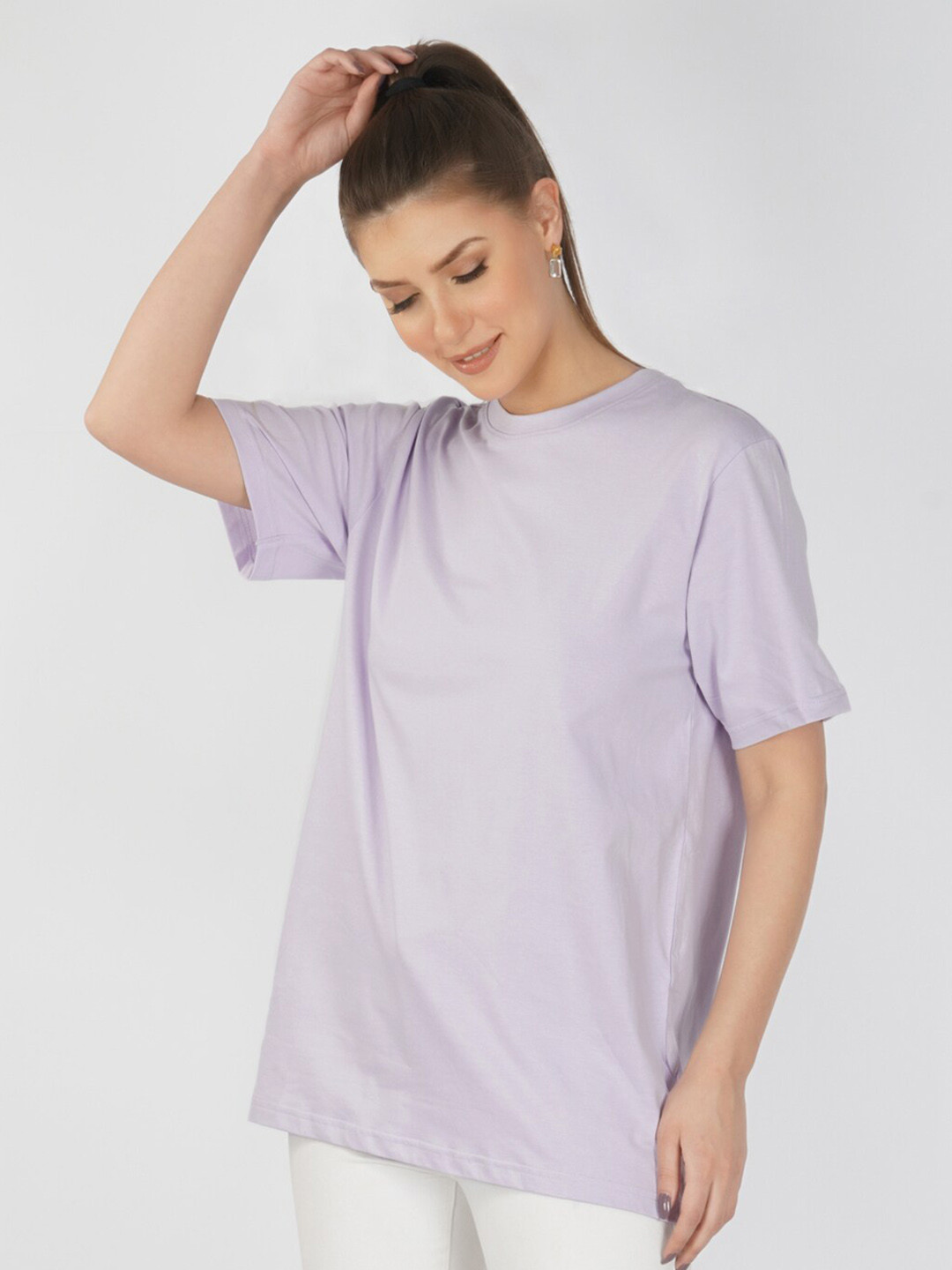 

NUSYL Drop Shoulder Oversize T-shirt, Lavender