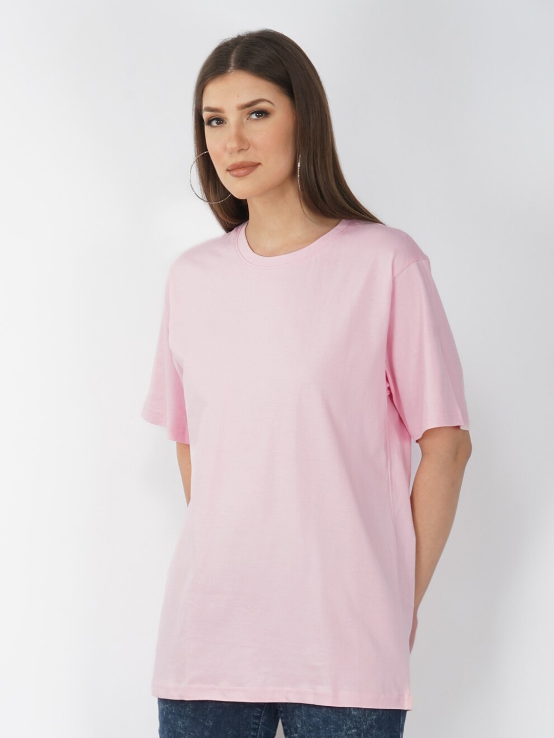 

NUSYL Drop Shoulder Oversize T-shirt, Pink