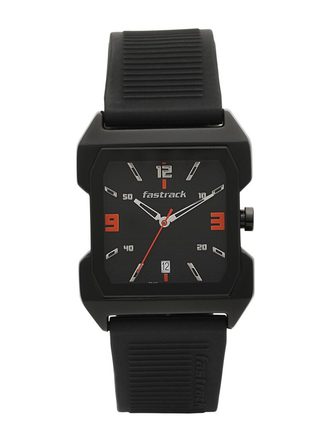 

Fastrack Men Brass Dial & Stainless Steel Textured Straps Analogue Watch NP1474NP01, Black