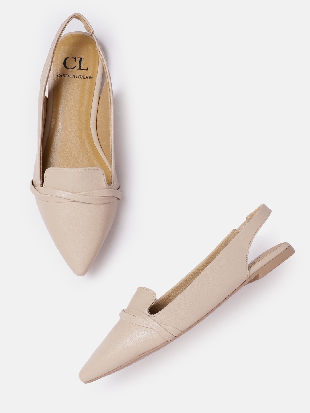 

Carlton London Women Pointed Toe Mules, Beige