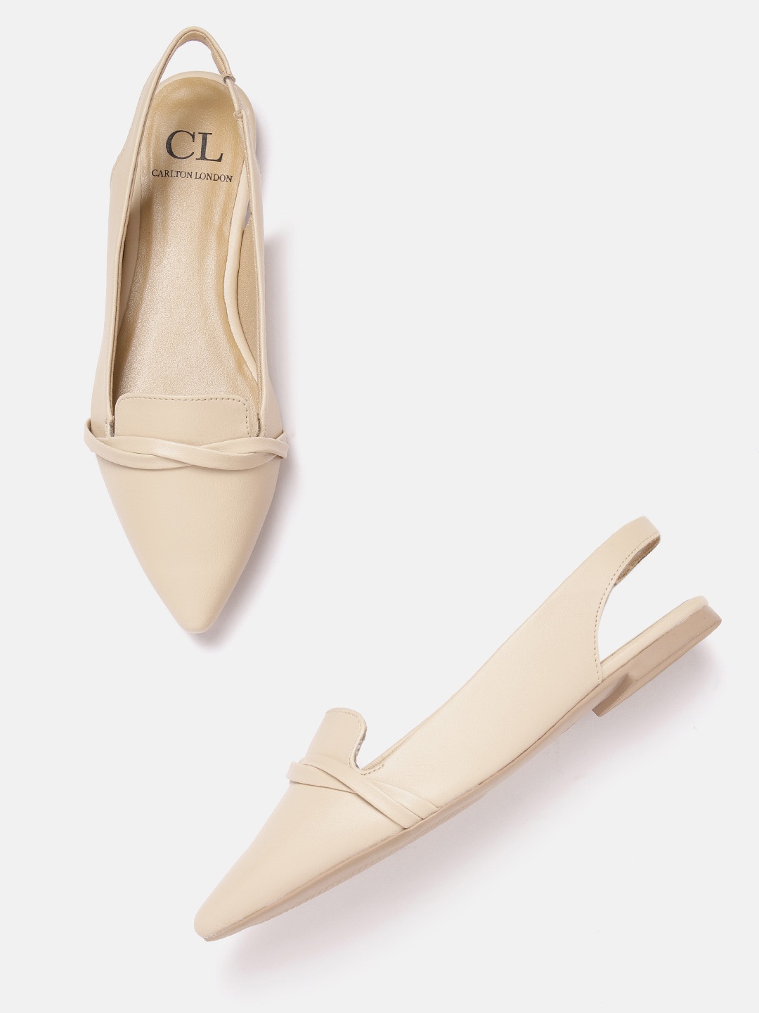 

Carlton London Women Pointed Toe Mules, Beige