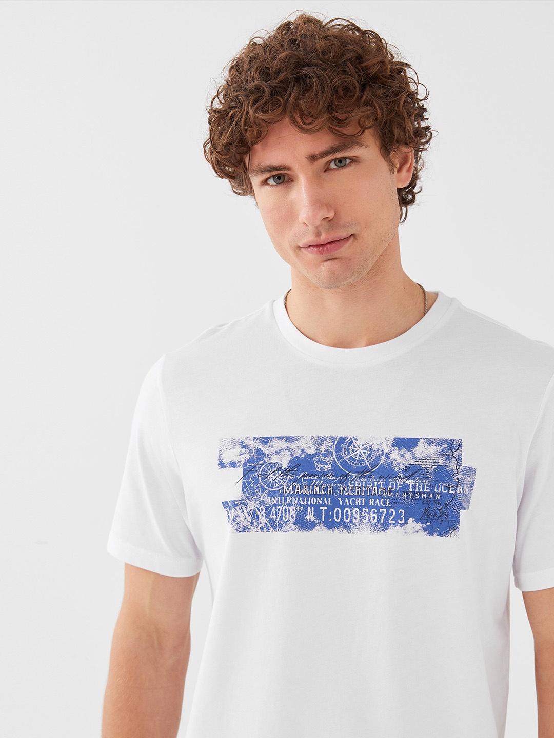 

LC Waikiki Printed Pure Cotton T-shirt, White