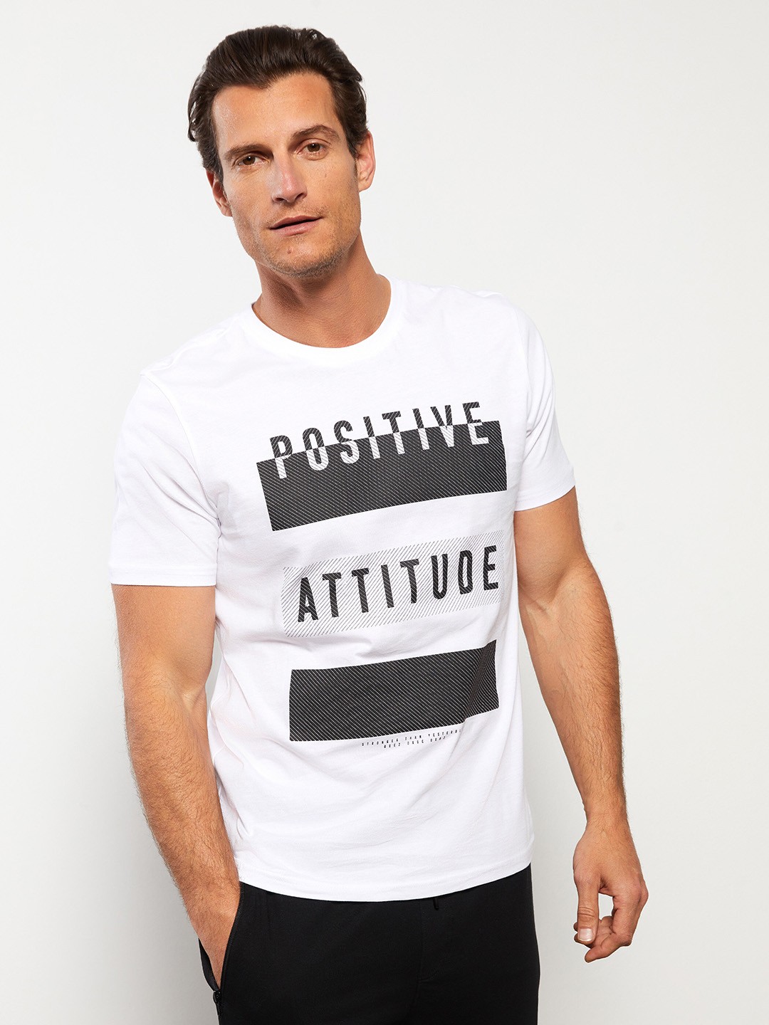 

LC Waikiki Geometric Printed Pure Cotton T-shirt, White