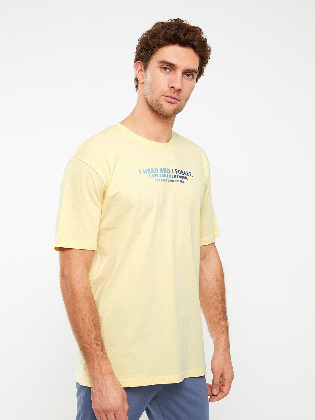 

LC Waikiki Typography Print Detail Pure Cotton T-shirt, Cream