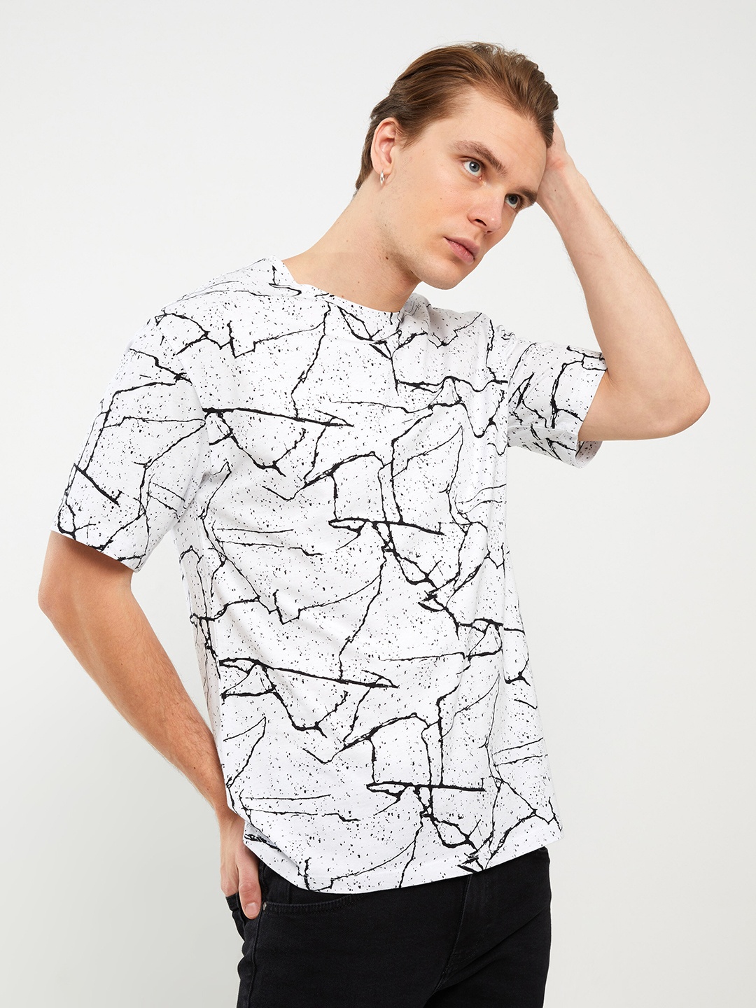 

LC Waikiki Printed Pure Cotton T-shirt, White