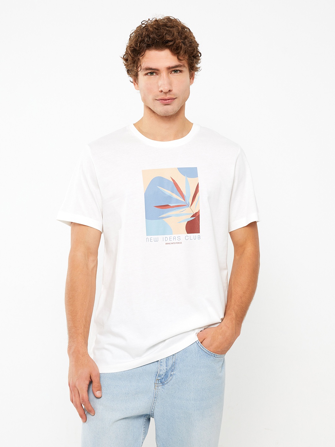 

LC Waikiki Printed Pure Cotton T-shirt, White