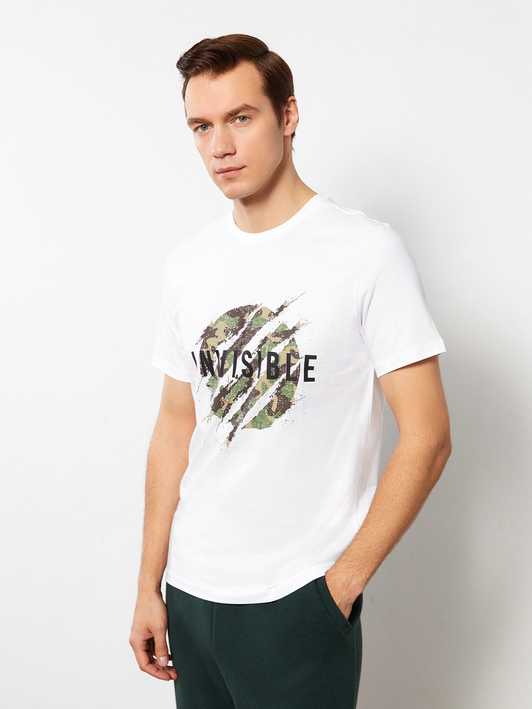 

LC Waikiki Typography Printed Pure Cotton T-shirt, White