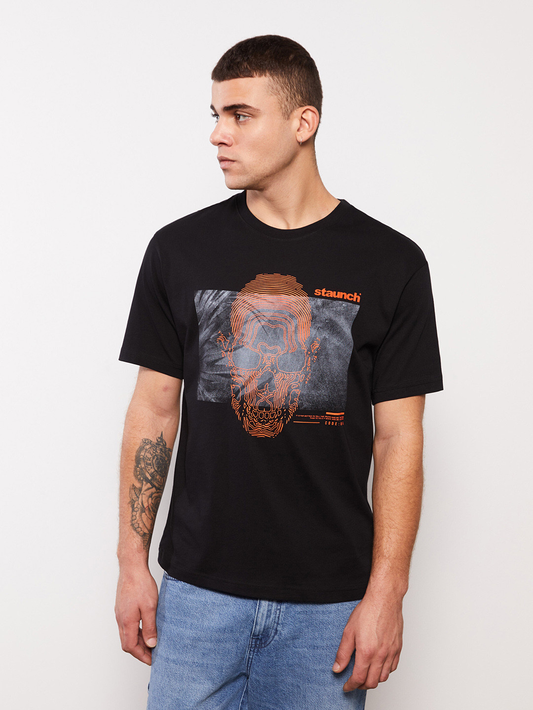 

LC Waikiki Graphic Printed Pure Cotton T-shirt, Black